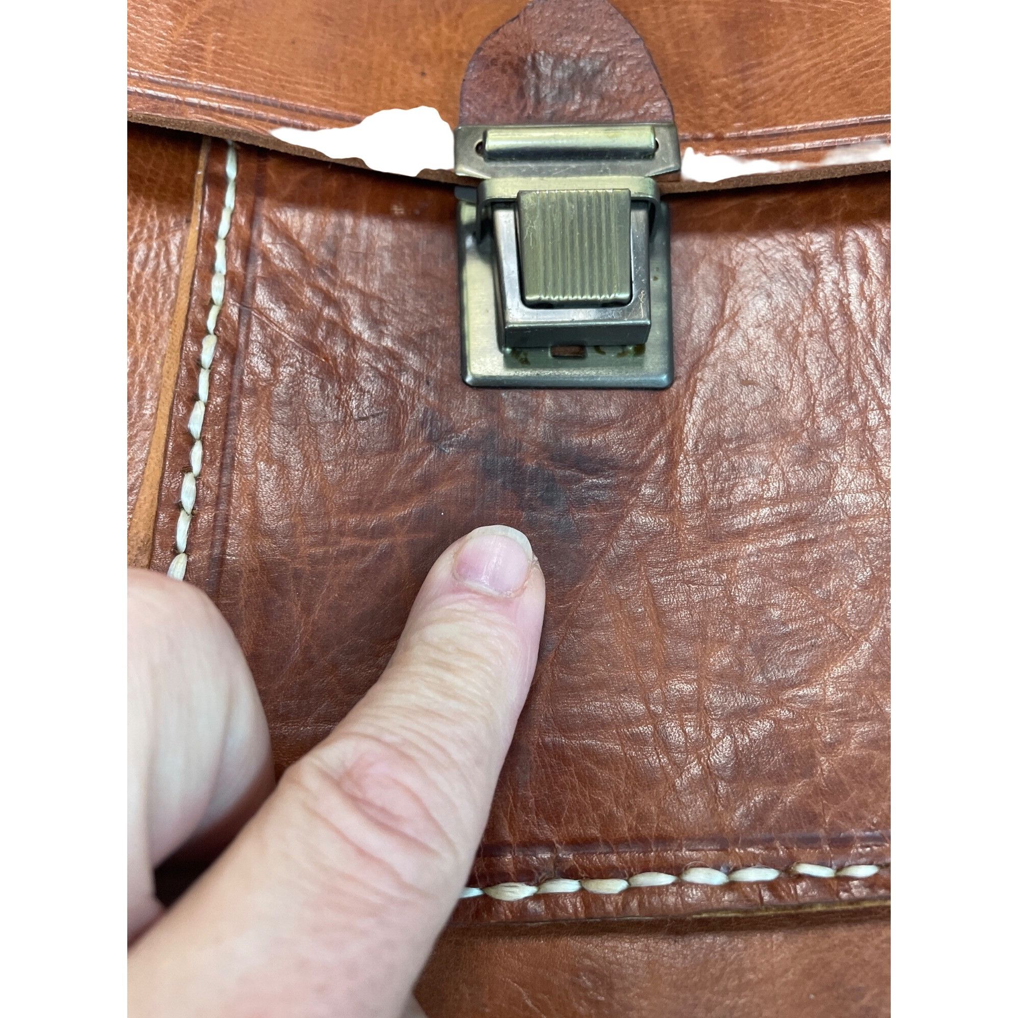 Other VTG unbranded womans brown leather adjustable crossbody bag Size ONE SIZE - 11 Thumbnail