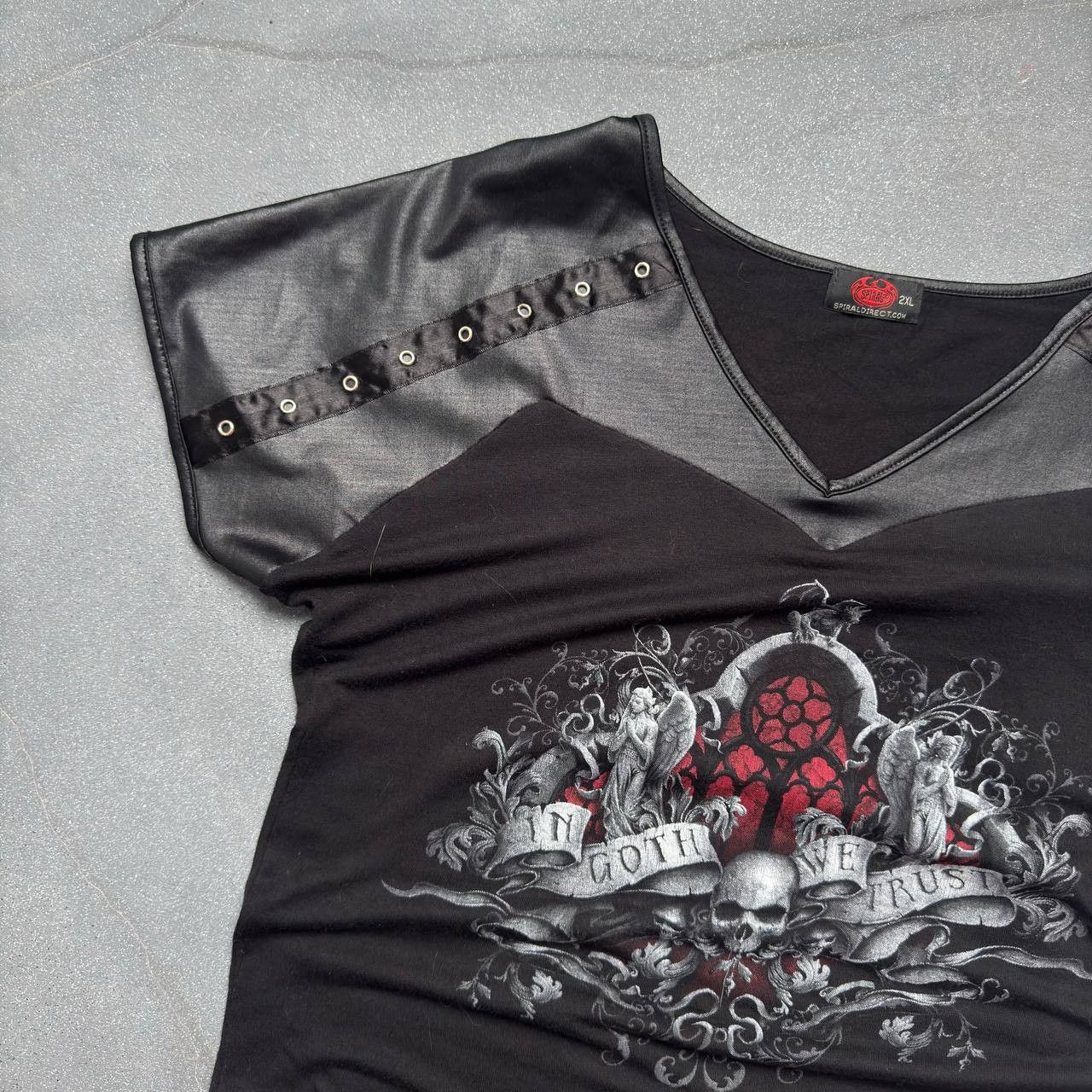 Japanese Brand × Vintage Spiral Direct Gothic Y2K T-Shirt Size XL / US 12-14 / IT 48-50 - 2 Thumbnail