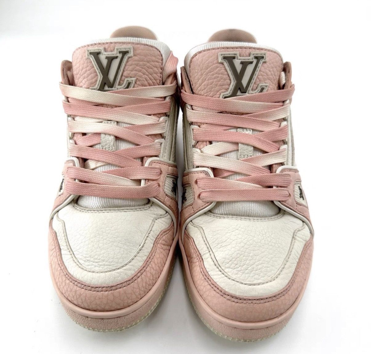 Louis Vuitton Louis Vuitton Trainer Pink White Lychee Grain Sneakers K12 Size US 6.5 / IT 36.5 - 2 Thumbnail