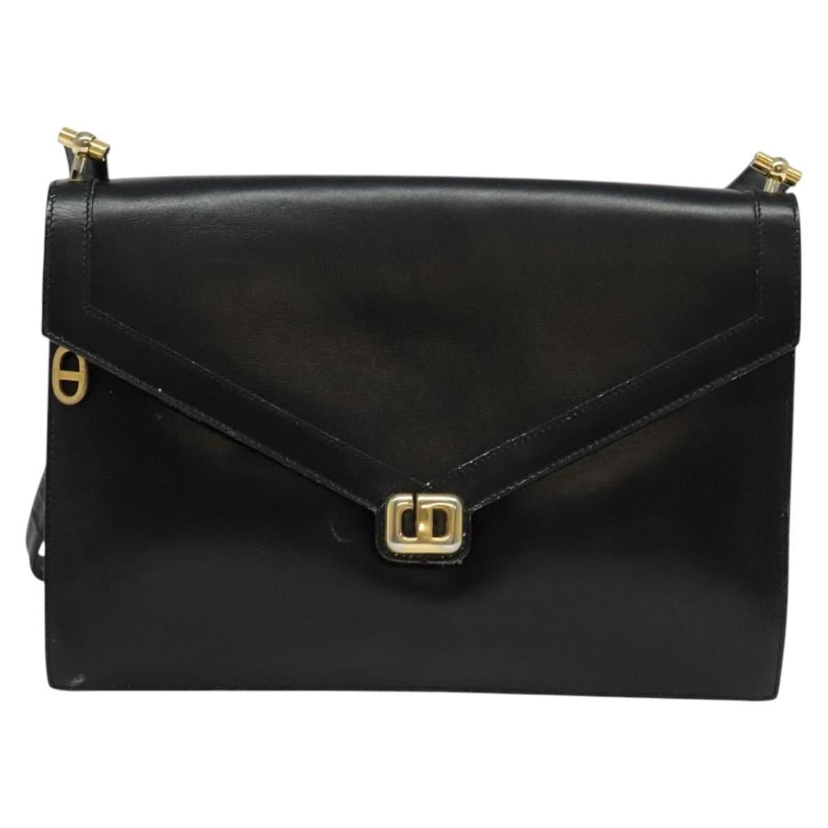 Dior DIOR Shoulder Bag Leather Black Gold Size ONE SIZE - 2 Thumbnail