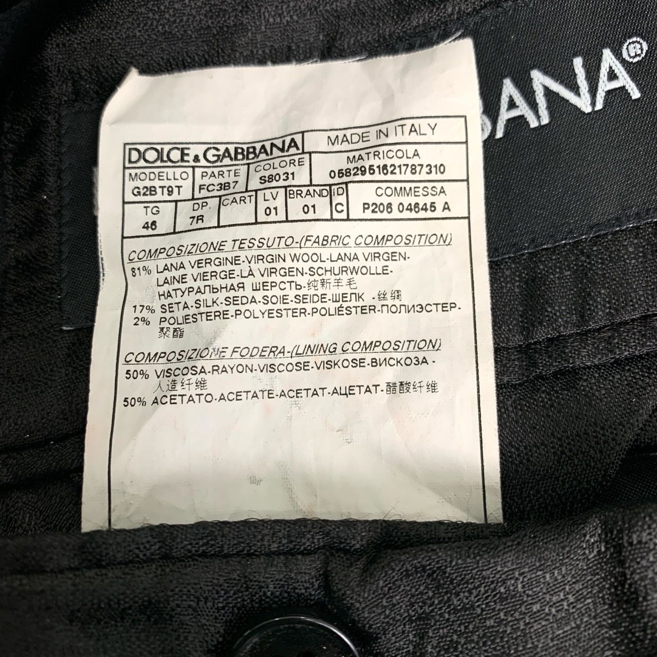 Dolce & Gabbana Dolce & Gabbana Mens Black Wool Blazer Size 46 Made In Italy Size 46R - 5 Thumbnail