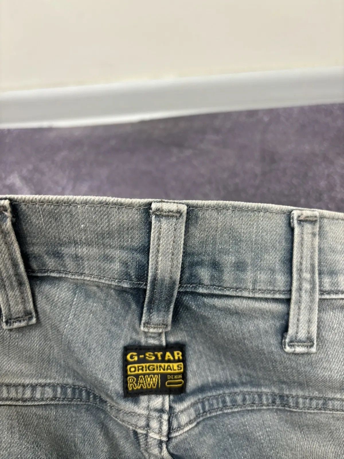 G-Star × Vintage Vintage G-Star Raw 3D Super Slim Faded Denim Japanese Jeans Size US 33 - 7 Thumbnail