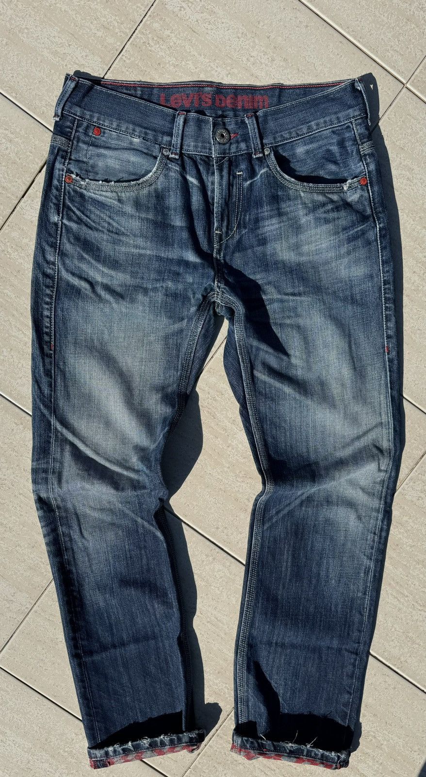 Levi's × Vintage LEWIS JEANS 522 Straight Red Size US 32 / EU 48 - 2 Thumbnail