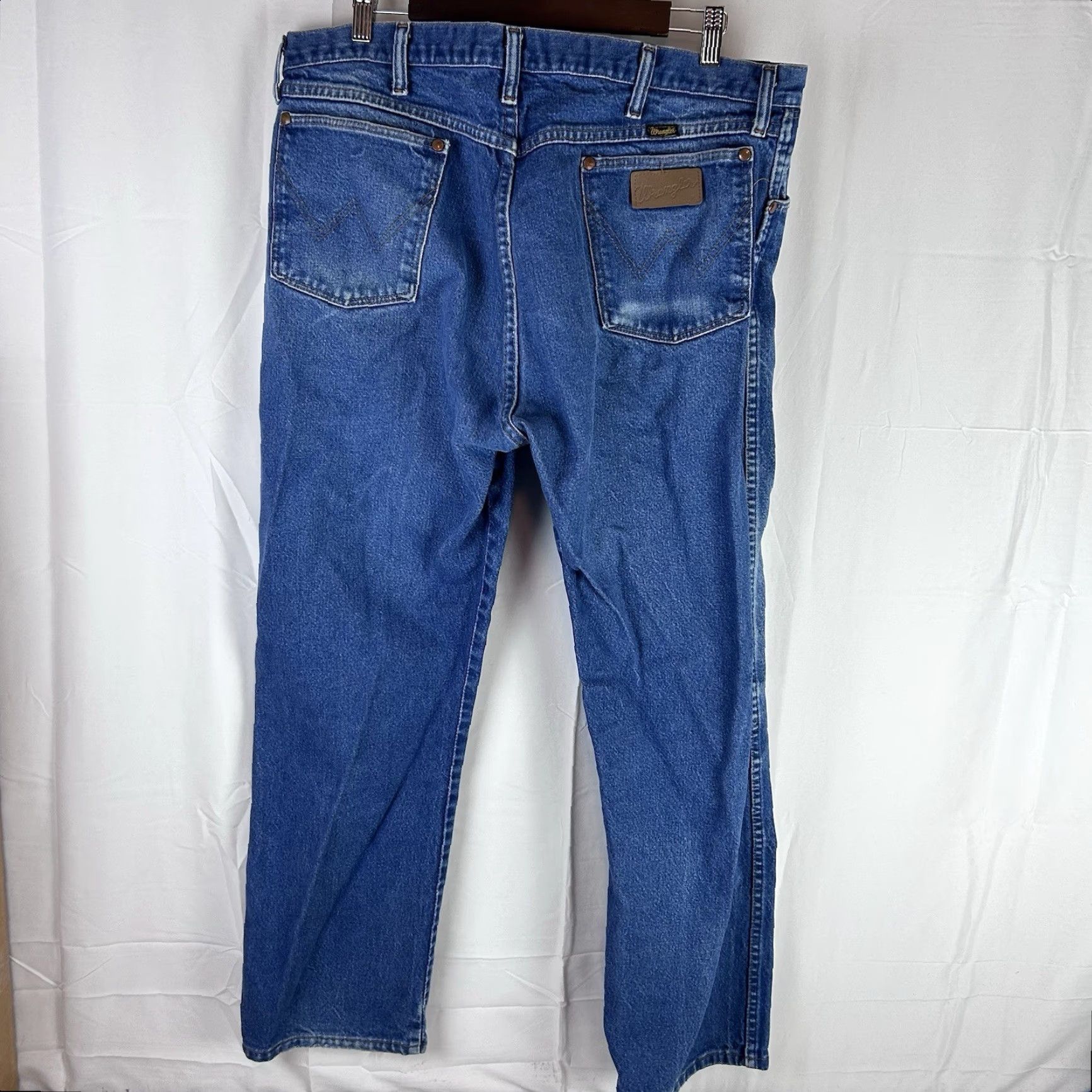 Wrangler Wrangler Jeans Mens 40X30 13MWZ Denim Jeans Western Cowboy Rancher Made USA Black Dark Color Straight 30 In Inseam Mens Size US 40 / EU 56 - 5 Thumbnail