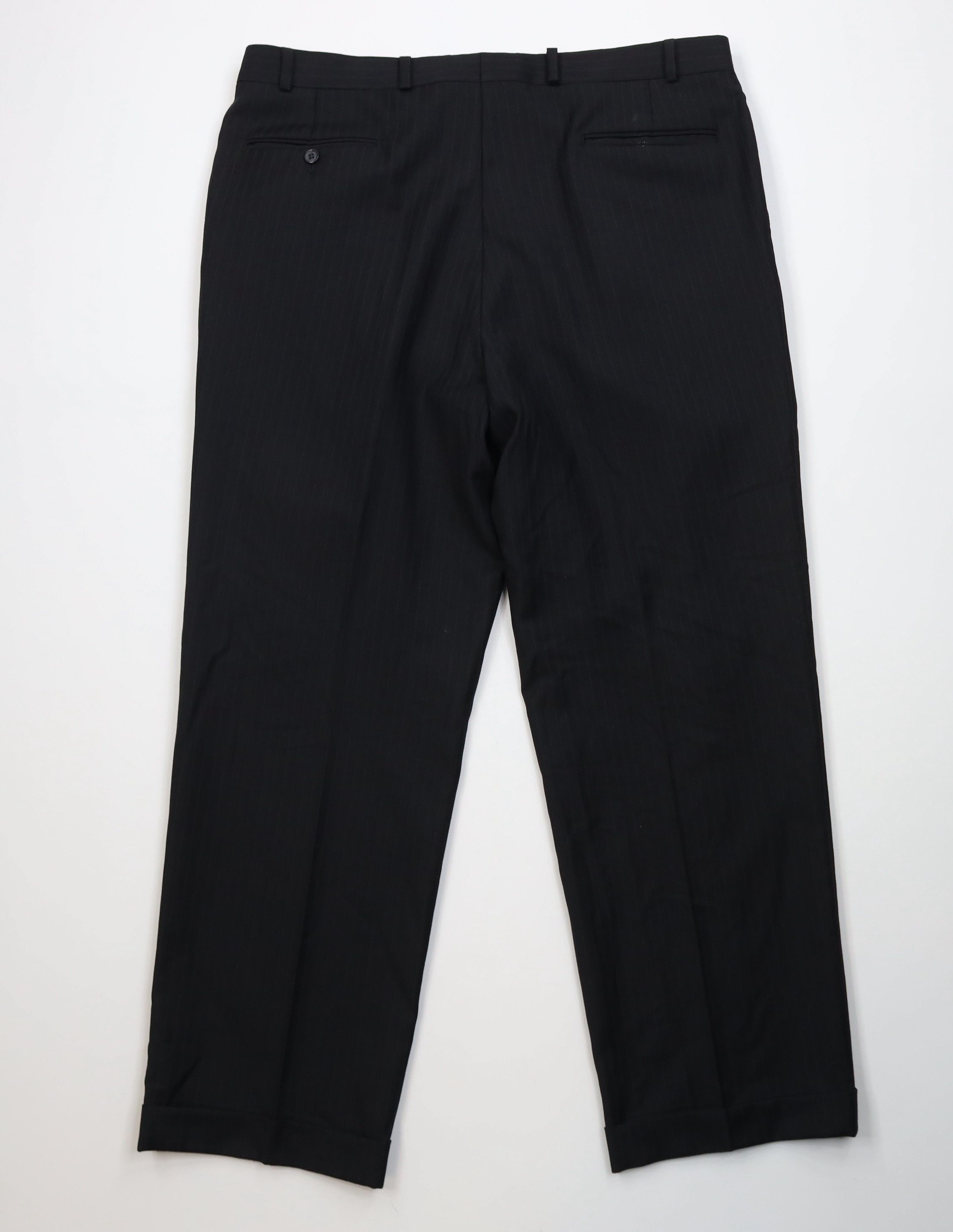 Vintage Vintage 90s Streetwear Wool Knit Wide Leg Chino Pants Black Size US 38 / EU 54 - 9 Thumbnail