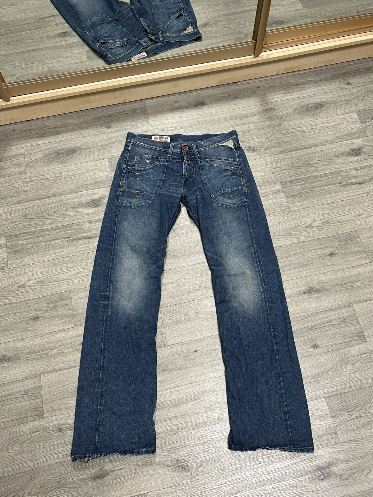 Replay Vintage Y2K REPLAY jeans minimal denim trousers 1990s Size US 32 / EU 48 - 2 Thumbnail