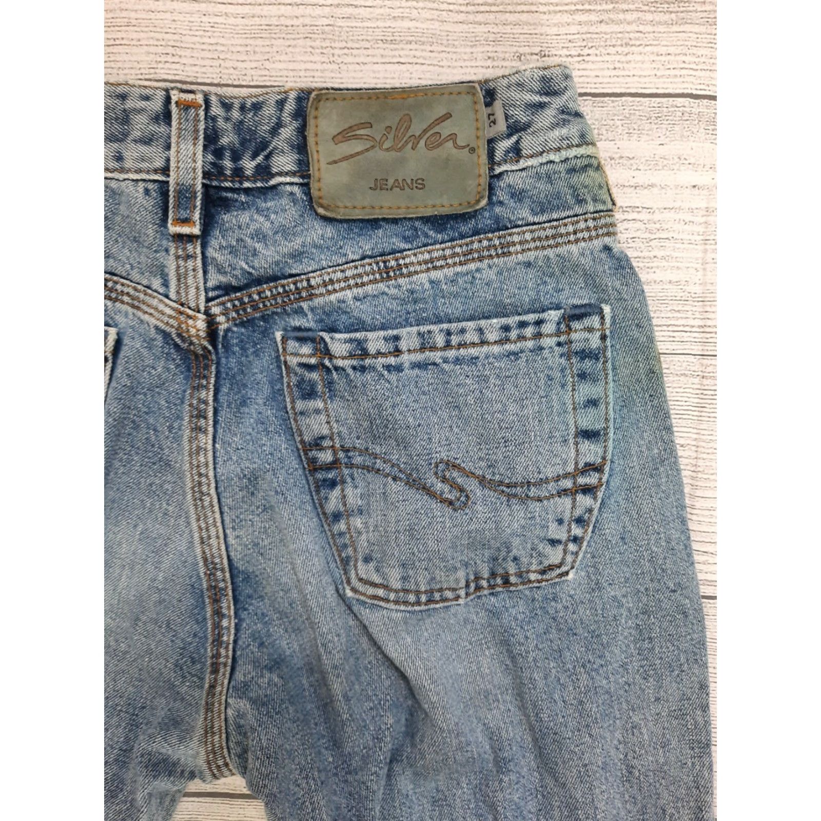 Silver Jeans Co. VINTAGE Silver Jeans Flare Mid Rise Light Wash 27x32 26x30 V2W Womens Jeans Size 27" / US 4 / IT 40 - 7 Thumbnail