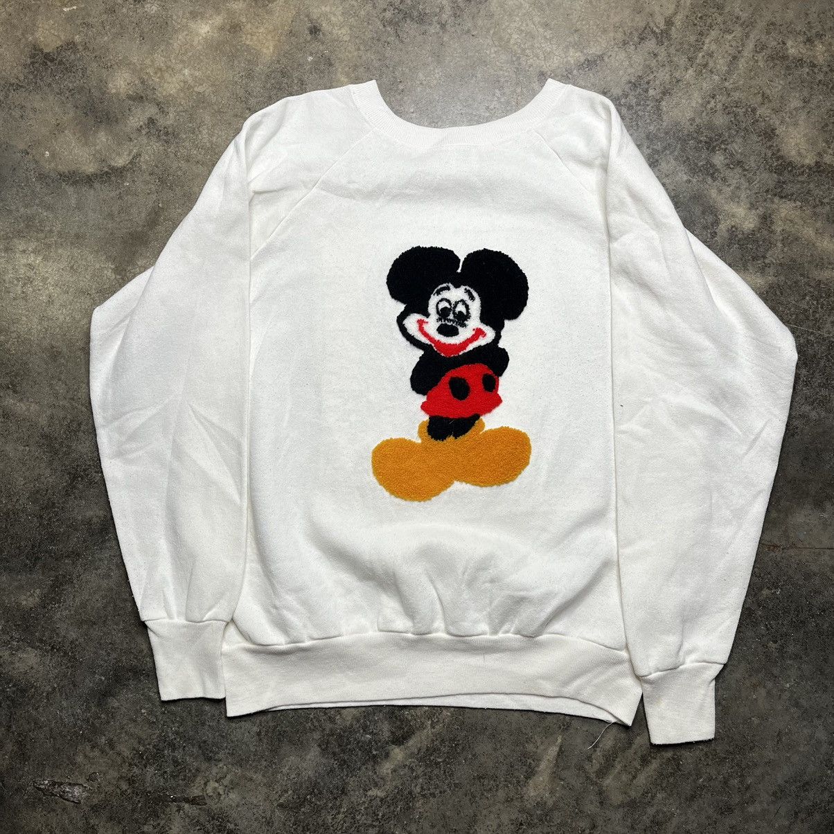 Vintage vintage 70s 80s mickey mouse creepy sweatshirt Size US L / EU 52-54 / 3 - 1 Thumbnail
