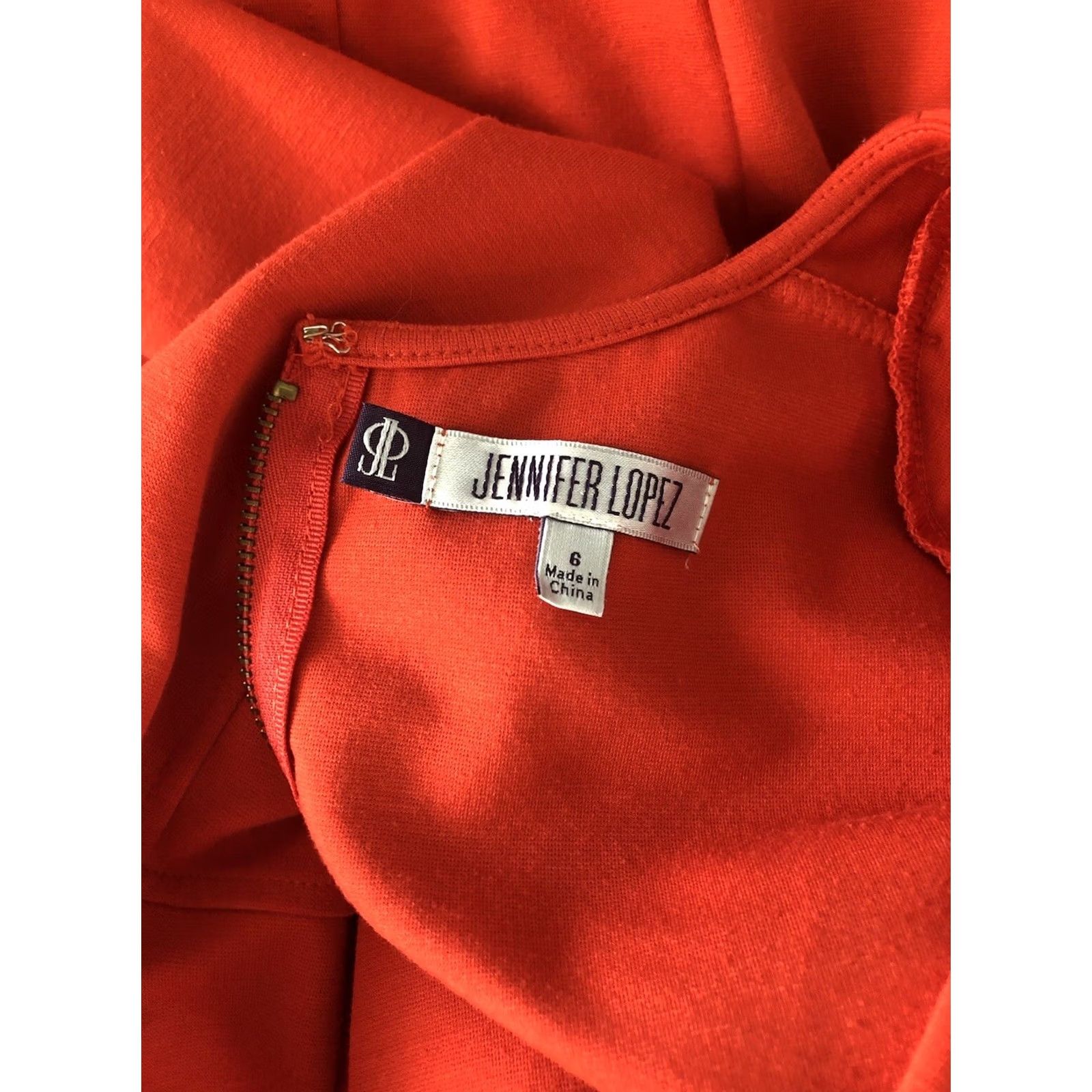 Vintage VINTAGE Jennifer Lopez Dress Sleeveless Sheath 6 Orange V-Neck Stud Belt Knee Length Career Workwear Women Women's Size M / US 6-8 / IT 42-44 - 4 Thumbnail