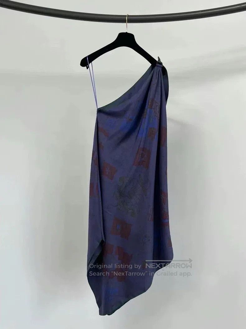 Hermes Hermes Off-the-shoulder silk dress Size XXS / US 00 / IT 34 - 2 Thumbnail
