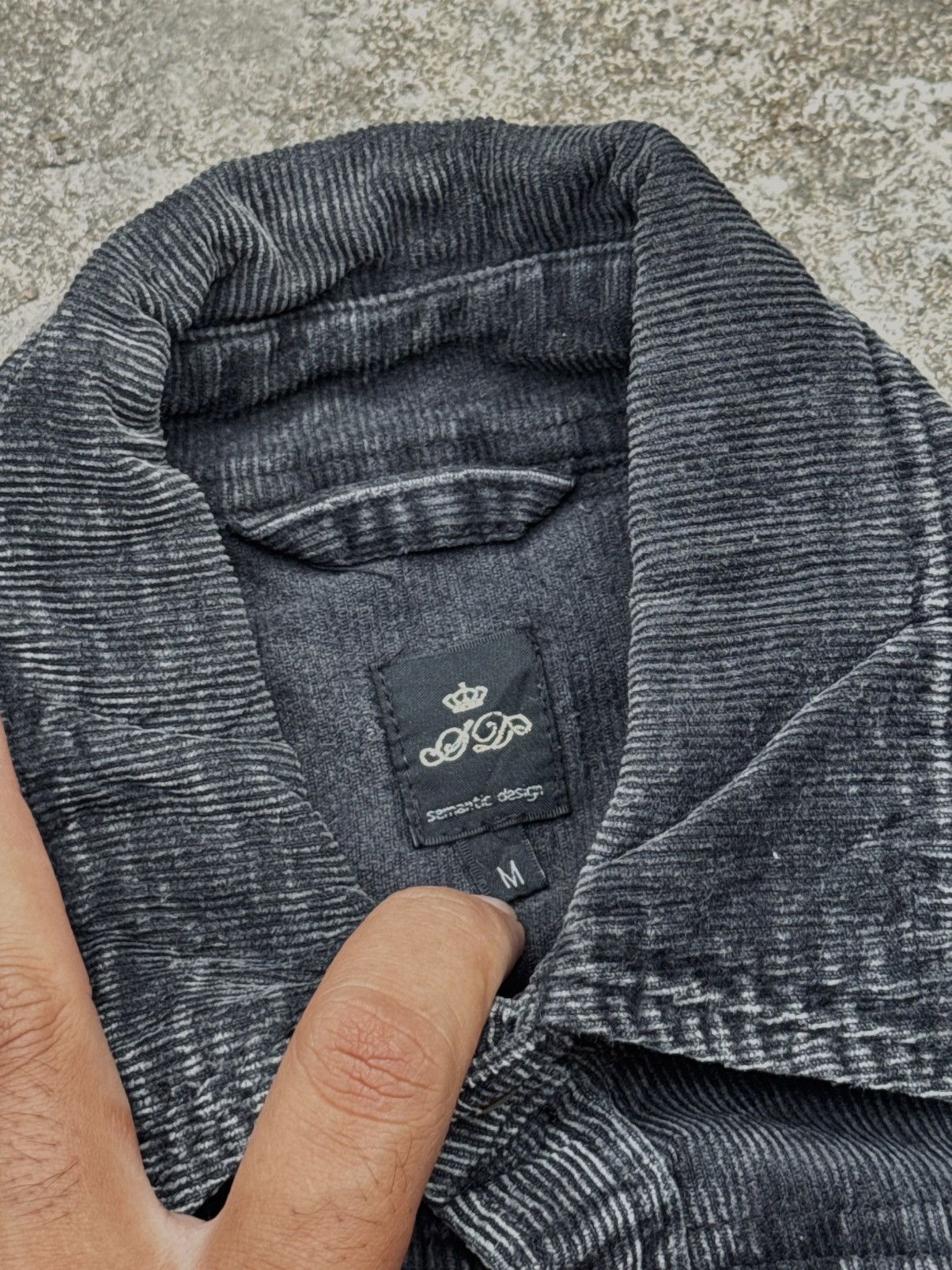 Tornado Mart Semanticdesign Wash Black Corduroy Long Shirt Size US M / EU 48-50 / 2 - 4 Thumbnail