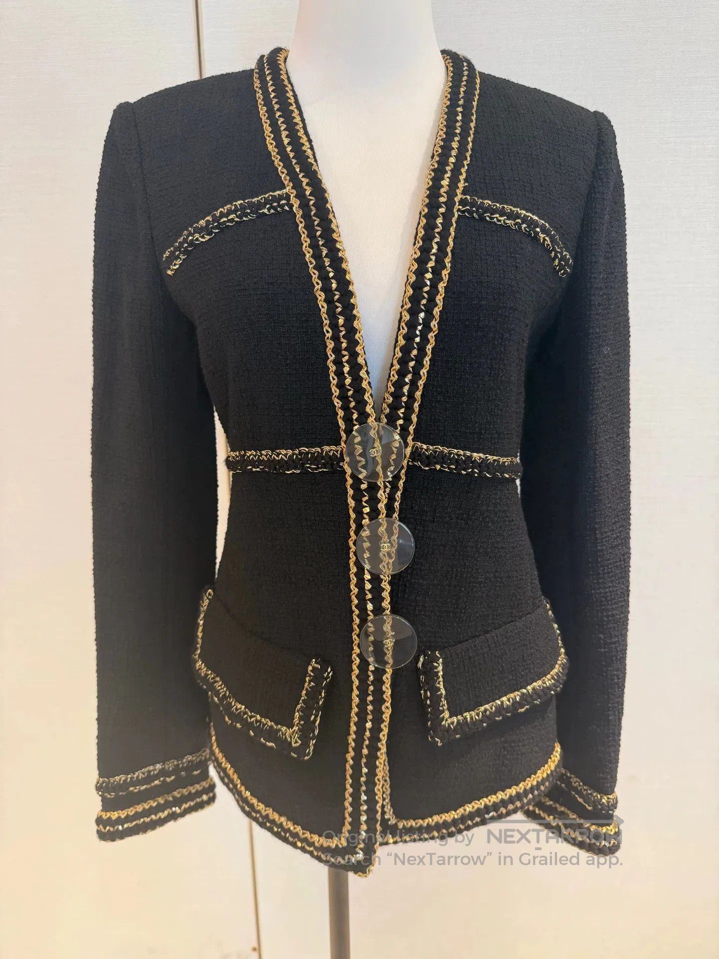 Chanel Chanel Metropolis Black Wool Jacket. Size US S / EU 44-46 / 1 - 1 Thumbnail