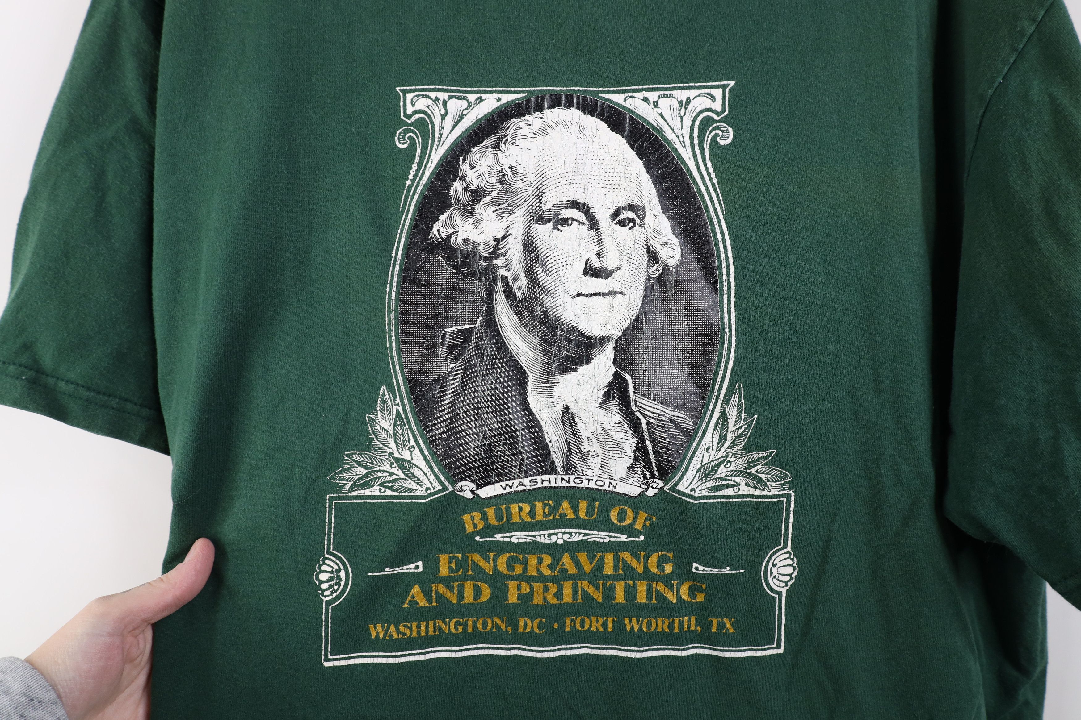Vintage Vintage 90s Engraving The Buck Starts Here Money T-Shirt Size US XL / EU 56 / 4 - 4 Thumbnail