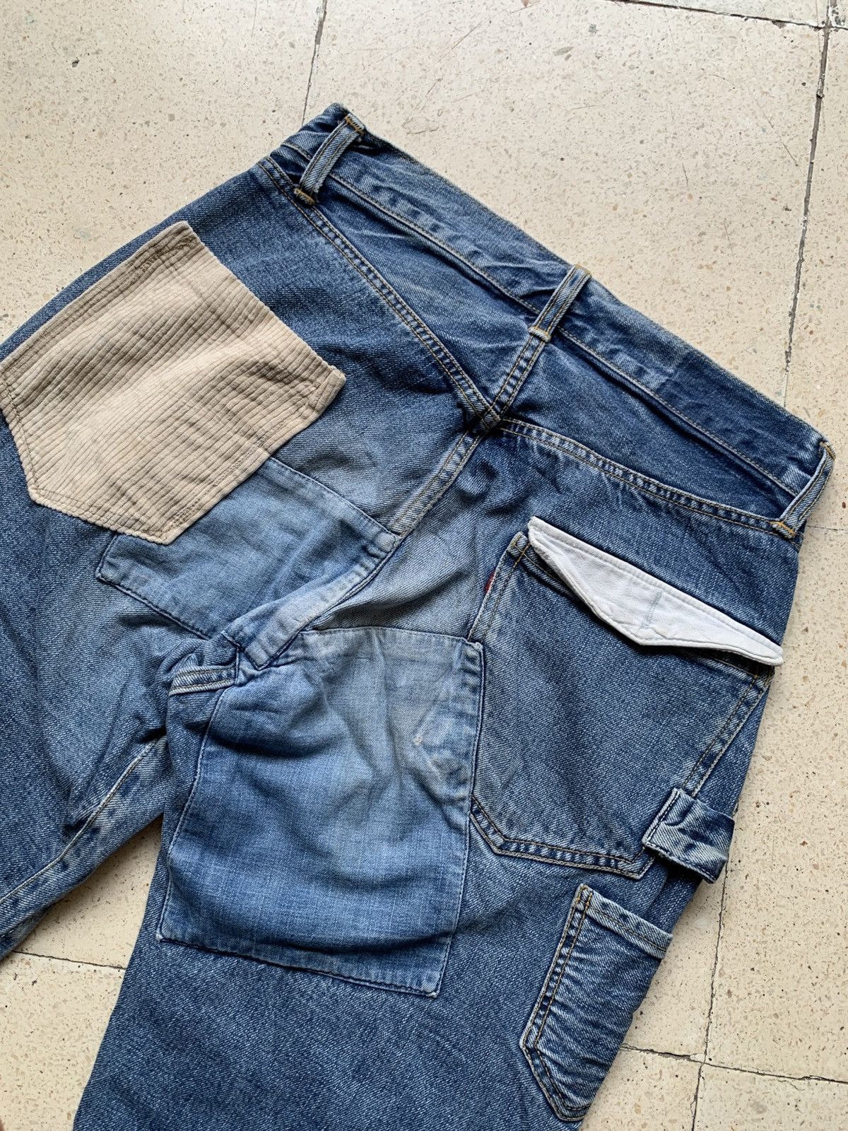 Japanese Brand Vintage gowest repaired selvedge denim Size US 29 - 7 Thumbnail