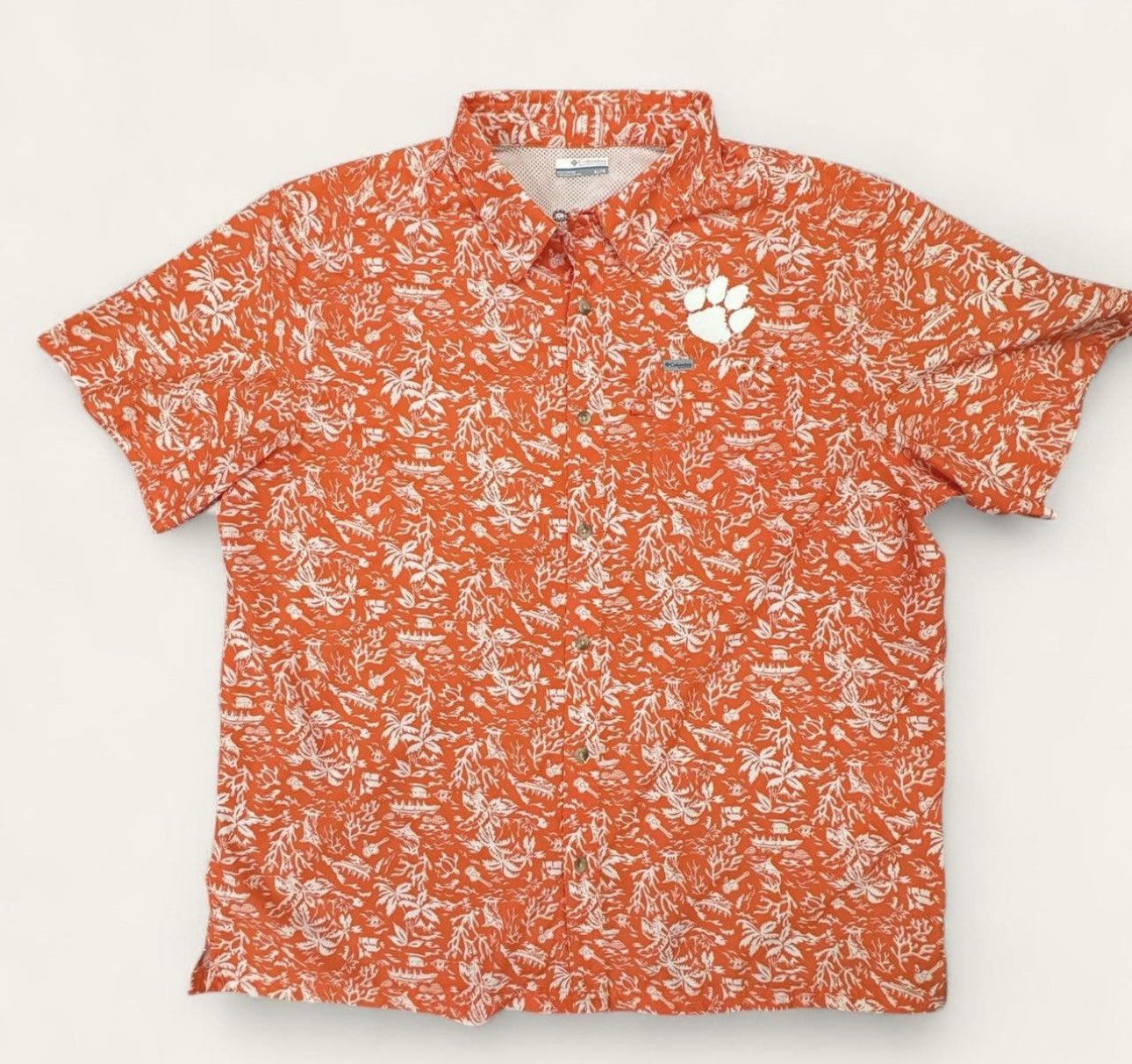 Columbia Columbia PFG Clemson Tigers Shirt XL Orange Allover Print Size US XL / EU 56 / 4 - 1 Thumbnail