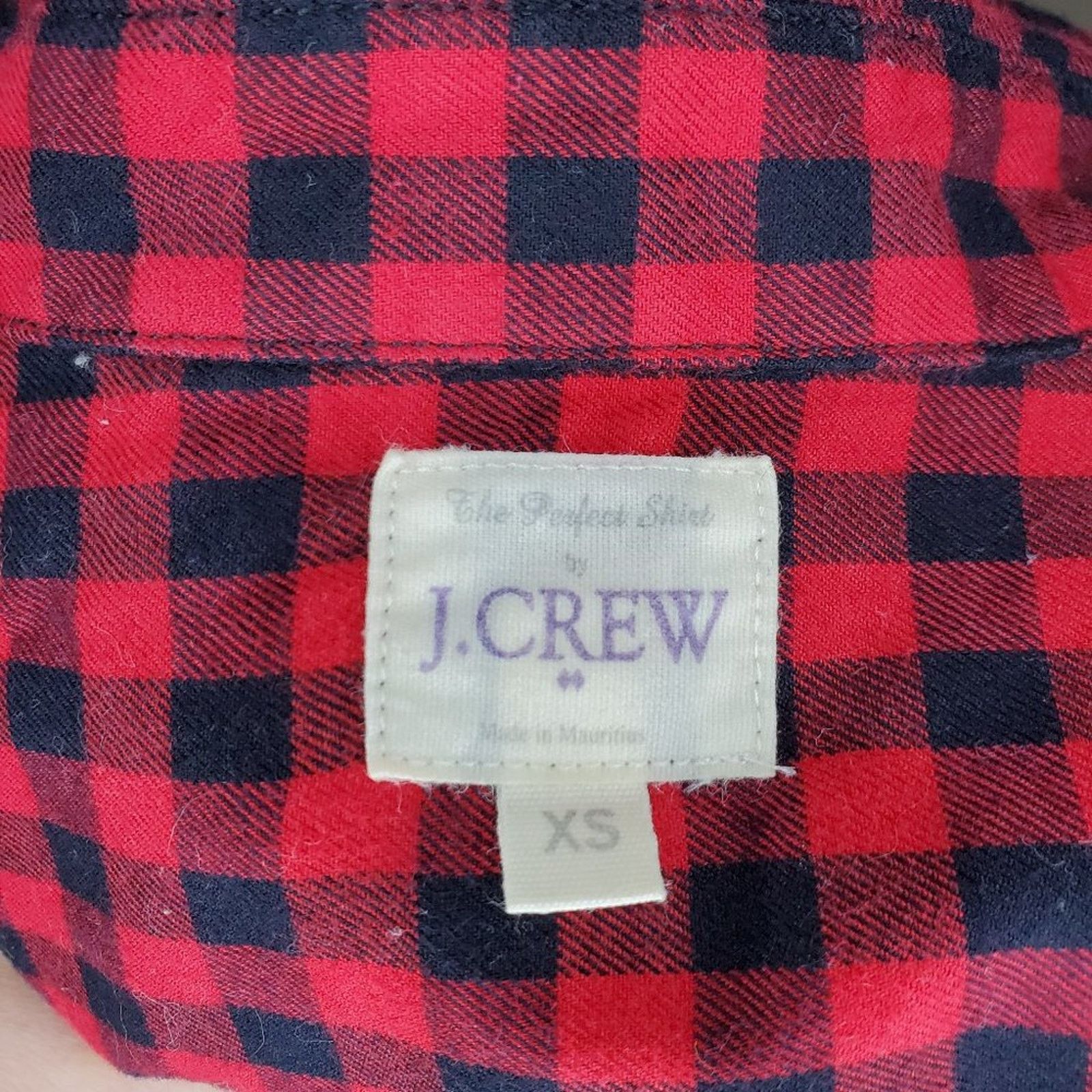 J.Crew J. Crew Red Buffalo Check Blouse XS Size XS / US 0-2 / IT 36-38 - 6 Thumbnail