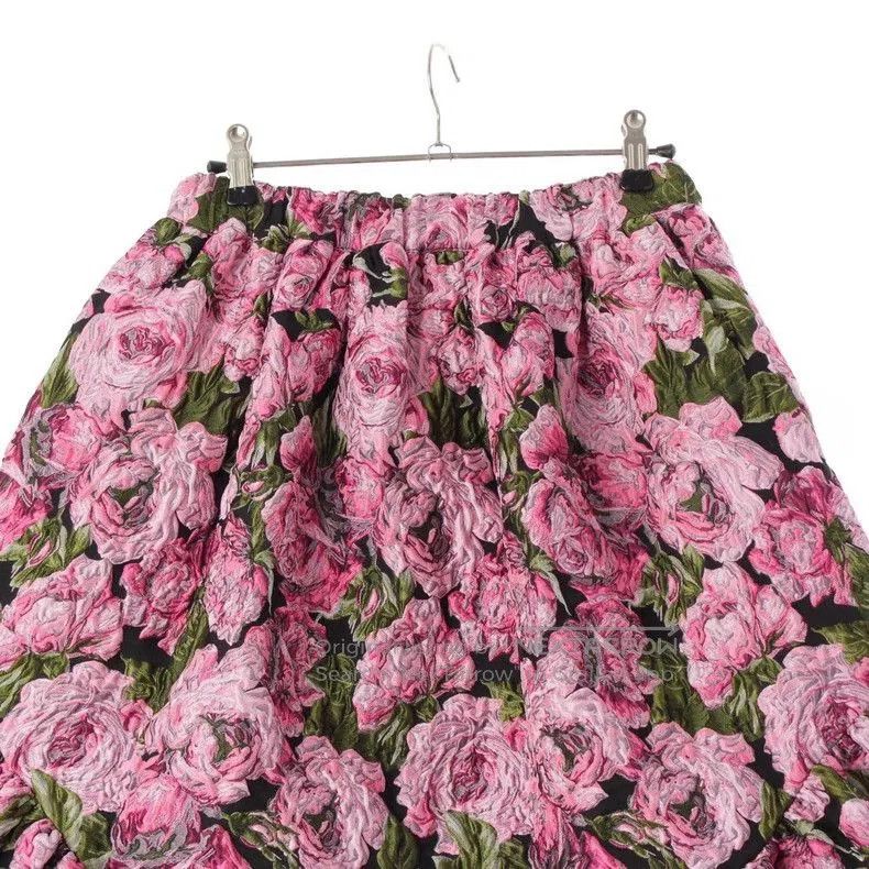Comme des Garcons COMME des GARCONS Pink Floral Vintage Skirt. Size US 26 / EU 42 - 3 Thumbnail