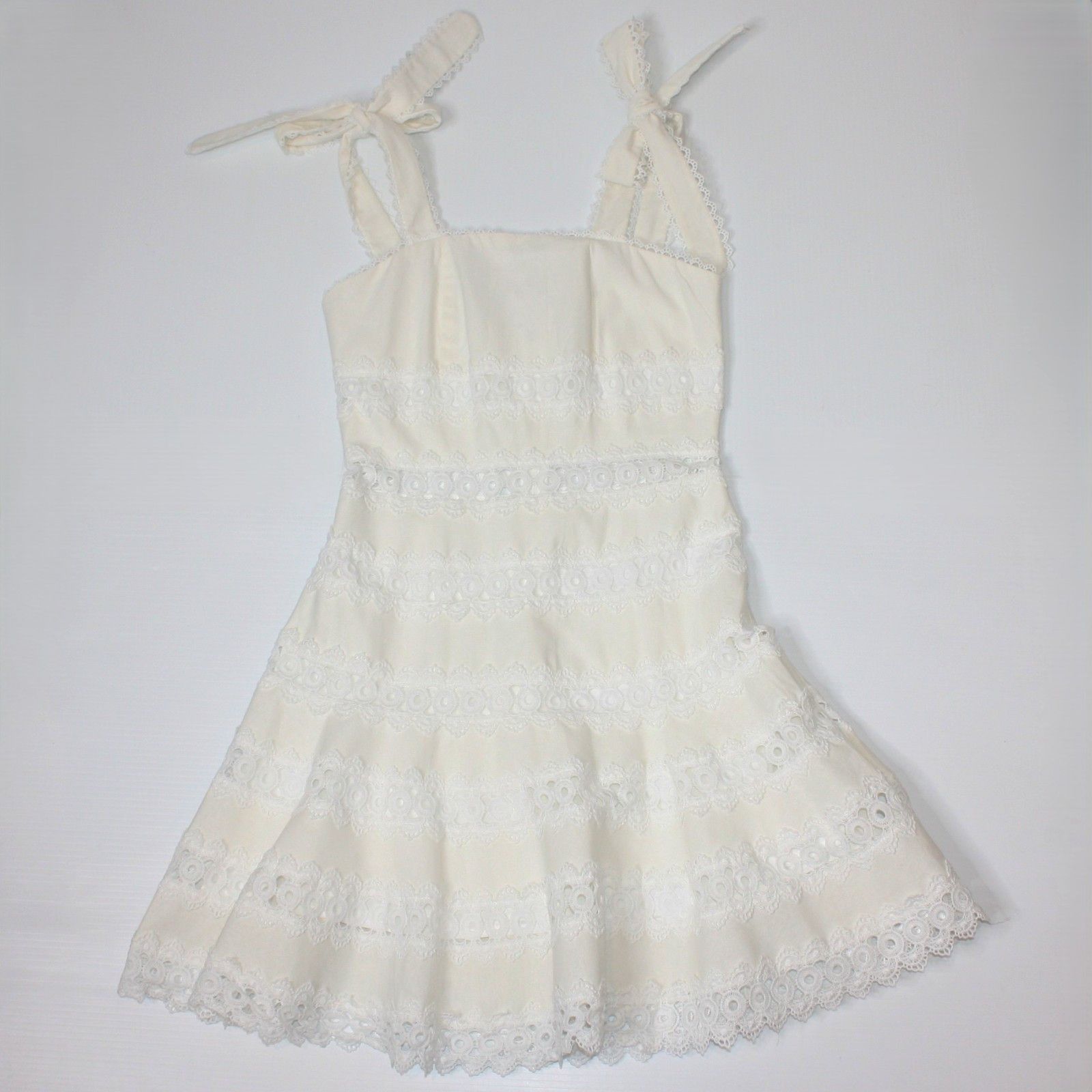 Other Goodnight Macaroon 'Dolly' Crochet Tied Straps Dress NWT Size S / US 4 / IT 40 - 6 Thumbnail