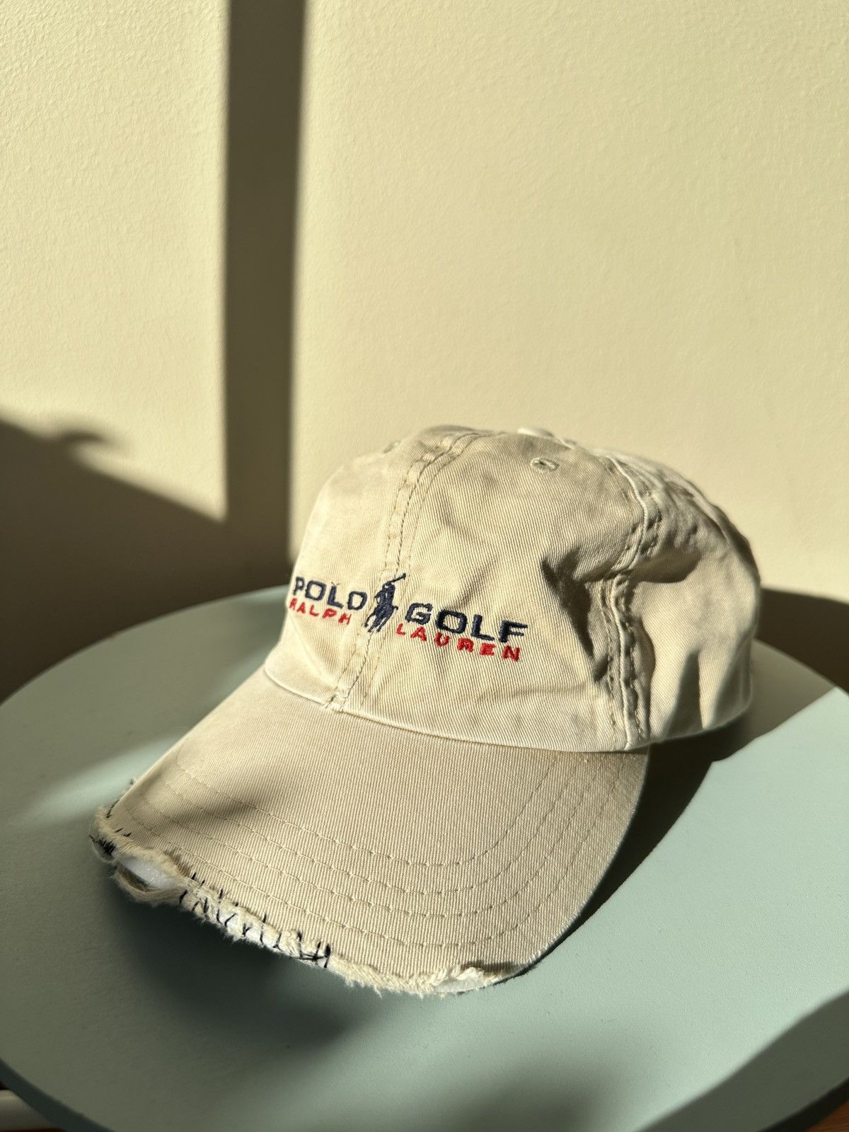 Ralph Lauren Polo Golf Ralph Lauren Distressed Cap – Beige Size ONE SIZE - 1 Thumbnail
