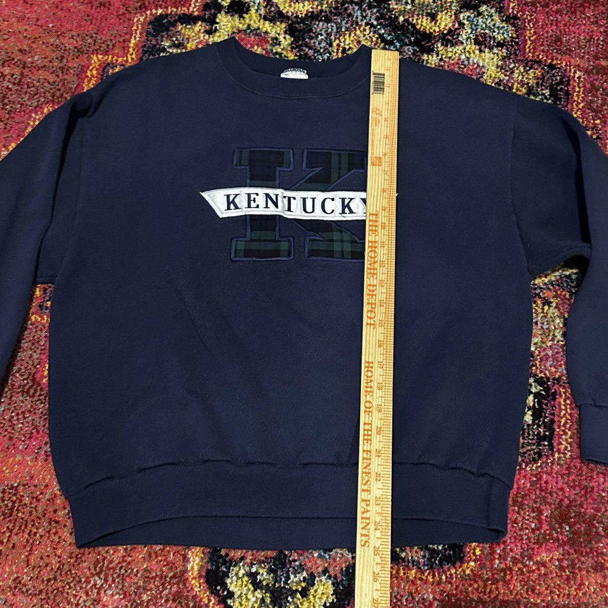 Vintage Vintage 90s Kentucky Plaid Varsity Crewneck Sweatshirt XL Size US XL / EU 56 / 4 - 5 Thumbnail