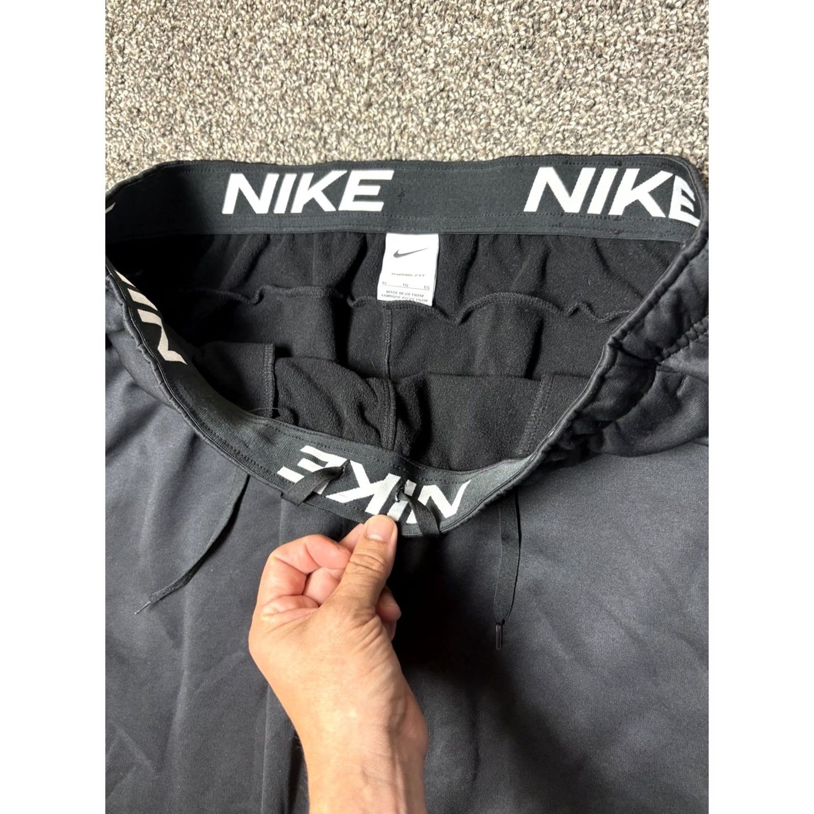 Nike Nike Pants Mens XL Black Therma Fit Fleece Sweatpants Zip Pocket DQ4856 Size US 36 / EU 52 - 4 Thumbnail