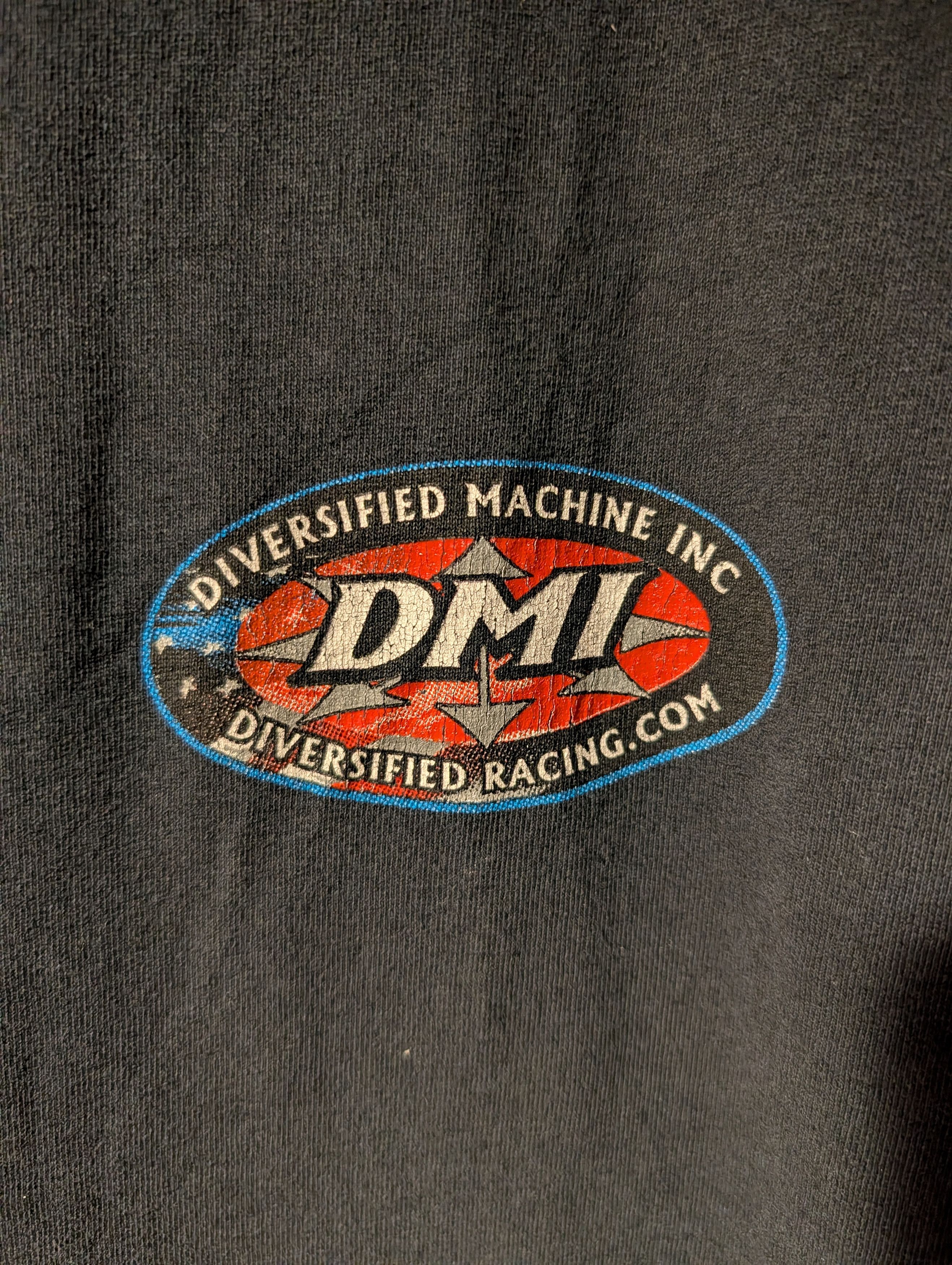 NASCAR Vintage Y2K Diversed Machine Inc Fear the Roar Moto T-Shirt Size US XXL / EU 58 / 5 - 4 Thumbnail