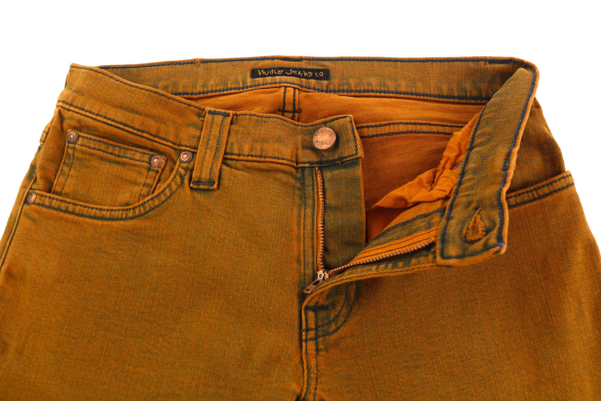 Nudie Jeans TIGHT LONG JOHN W28/L34 Organic Icon Orange Jeans 82580 Size US 28 / EU 44 - 4 Thumbnail