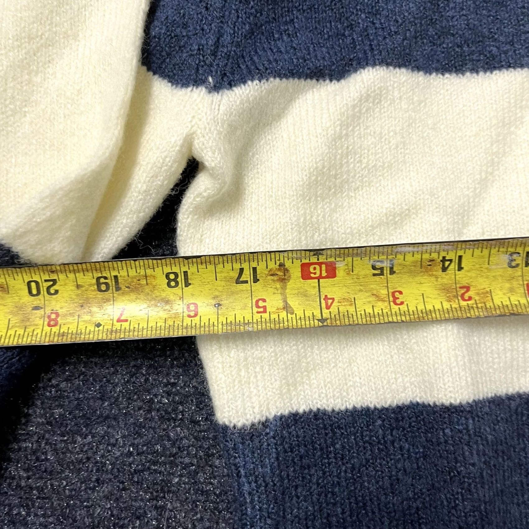 Vintage American Eagle Sweater Womens XXS Blue White Striped Crewneck Pullover Soft Knit Size XXS / US 00 / IT 34 - 4 Thumbnail