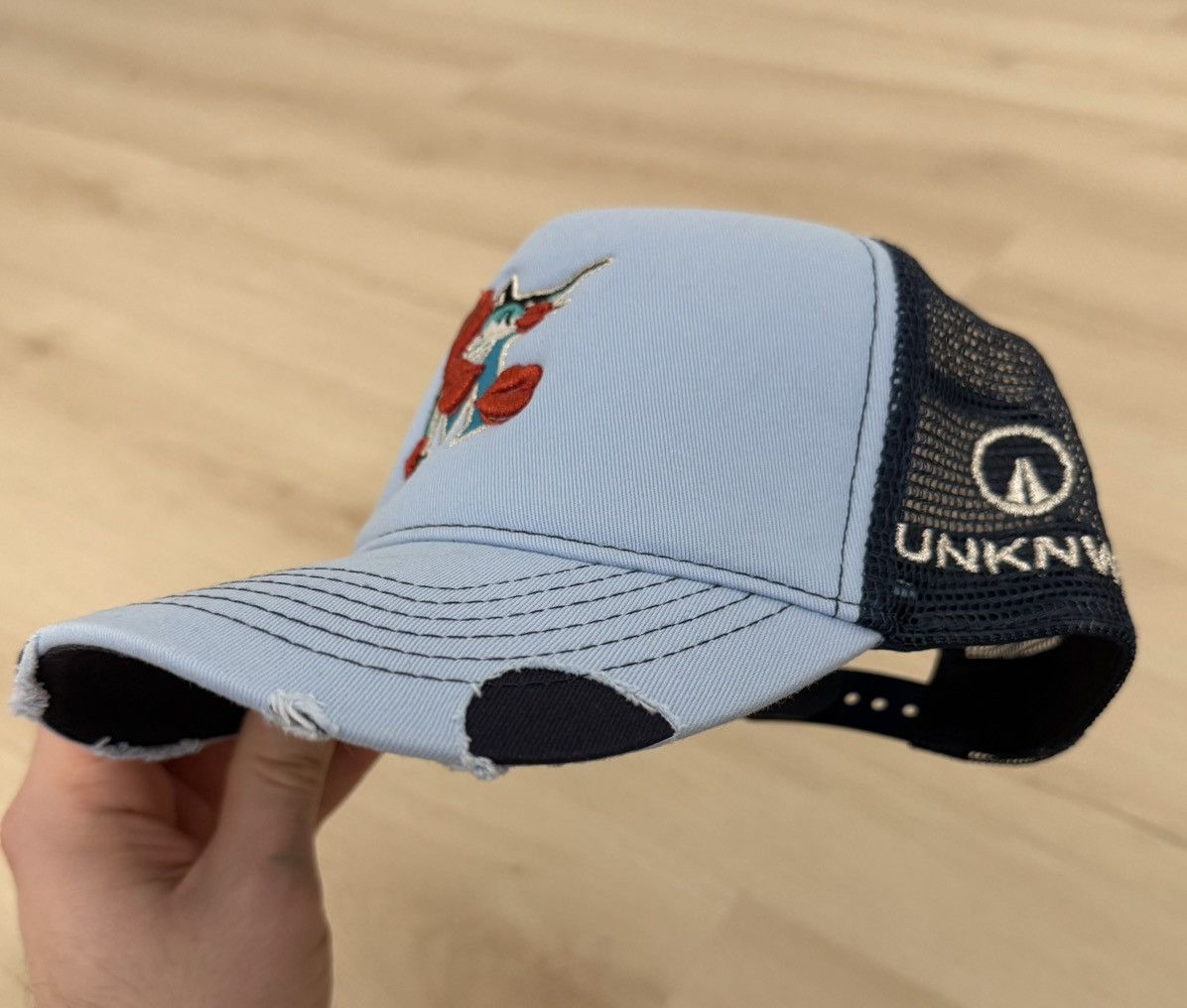 LaRopa LaRopa x UNKNWN Miami Marlins Exclusive Trucker Hat Blue Size ONE SIZE - 13 Thumbnail