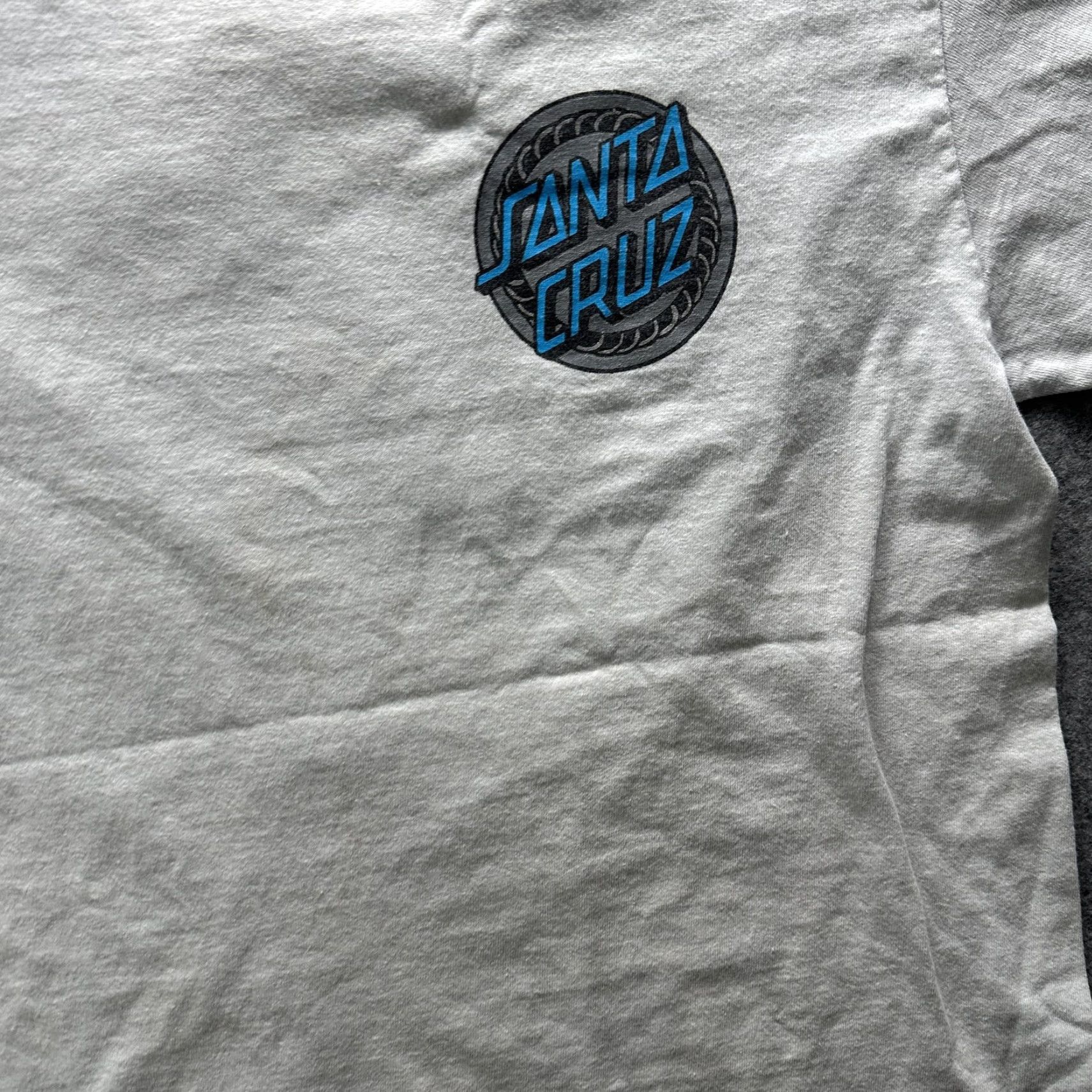 Vintage Santa Cruz Skateboards Shirt Mens Medium Gray Blue Rose Graphic Skate Tee Size US S / EU 44-46 / 1 - 2 Thumbnail