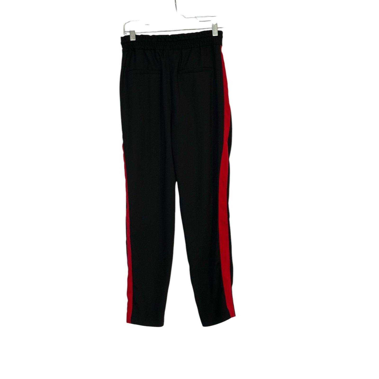 Zara Zara black chiffon red stripes pull on jogger pants size XS Size 30" / US 8 / IT 44 - 8 Thumbnail