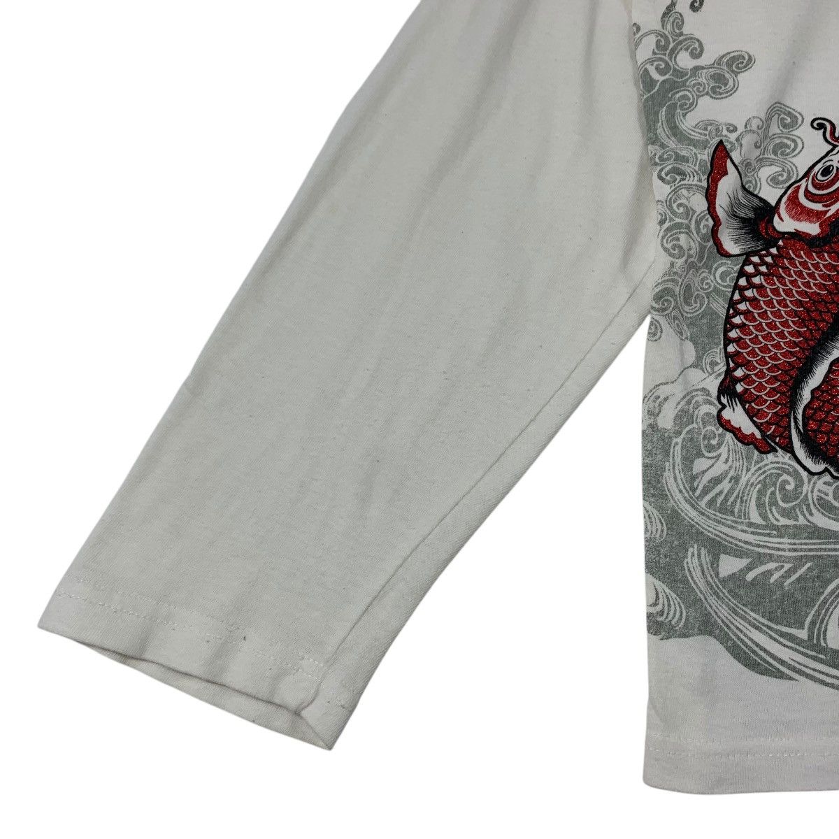Japanese Brand Vintage BULLET NOISE koi fish big print sukajan tee Size US L / EU 52-54 / 3 - 5 Thumbnail
