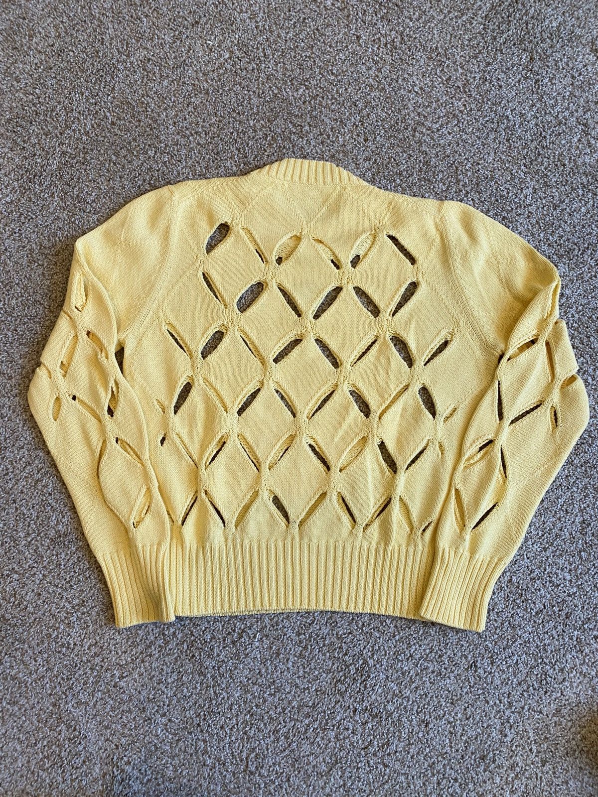 Stefan Cooke Stefan Cooke Yellow Slashed knitwear Size US L / EU 52-54 / 3 - 5 Thumbnail
