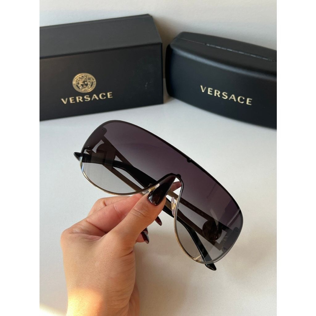 Versace NEW Versace VE2166 Gold Mask Shield Sunglasses Size ONE SIZE - 7 Thumbnail