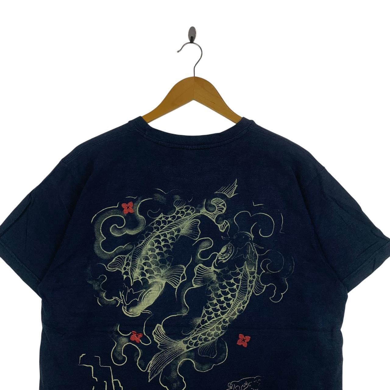 Other JAPAN TRADITIONAL SUKAJAN Strange Heaven Koi Tee Shirt Top Size US XXL / EU 58 / 5 - 6 Thumbnail