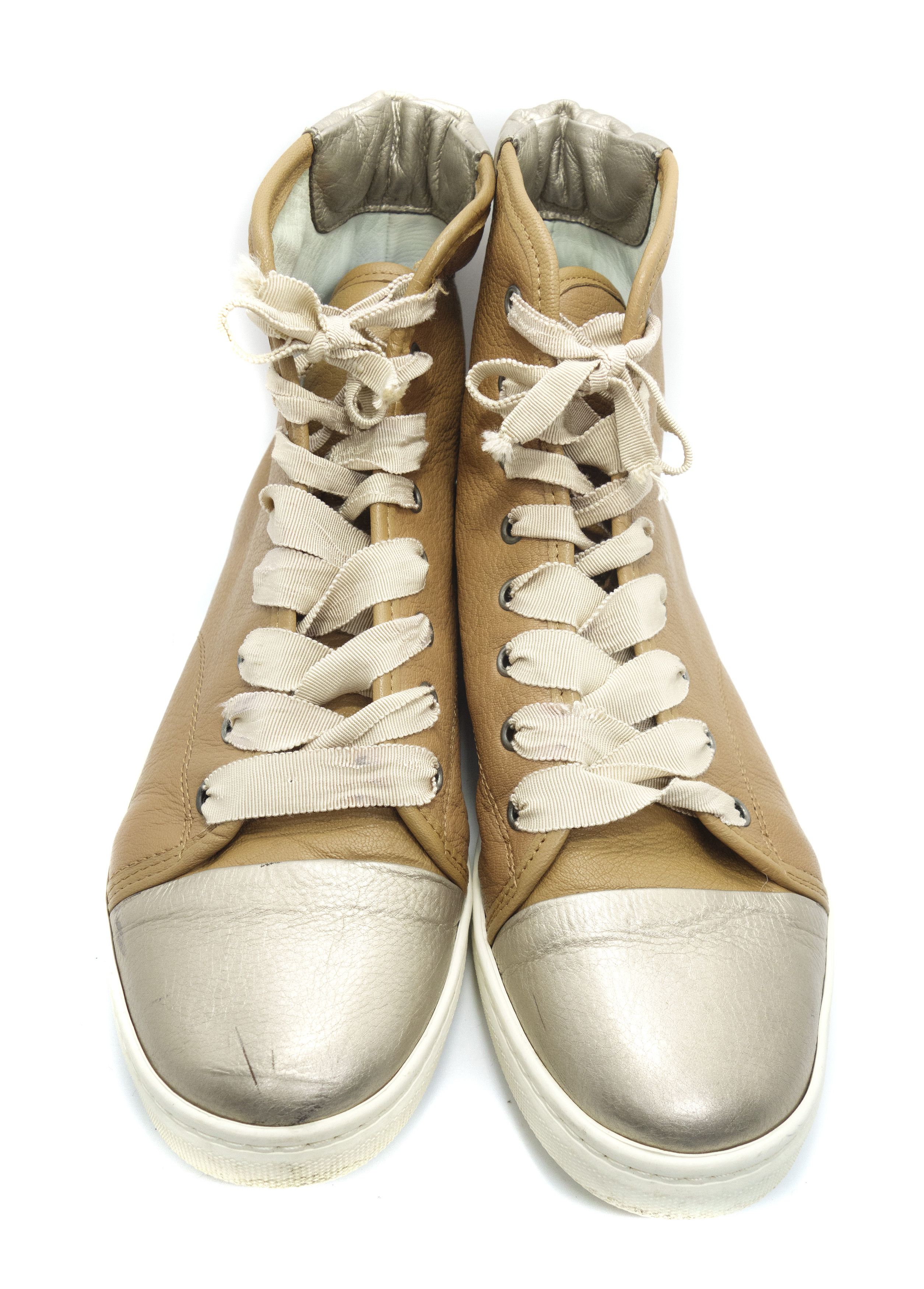 Lanvin 00S Leather Hi-Top Sneakers Vintage Size US 9 / EU 42 - 3 Thumbnail