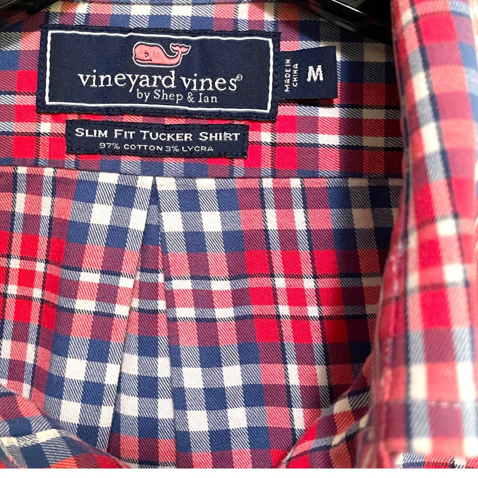 Vineyard Vines Vineyard Vines Slim Fit Red Plaid Button Down Shirt Men’s LS Size US M / EU 48-50 / 2 - 3 Thumbnail