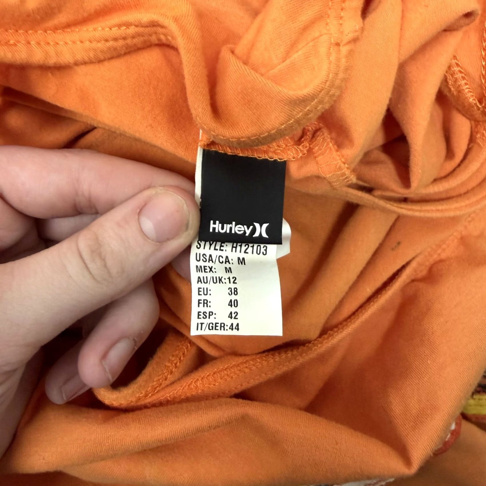 Hurley Hurley Dress Womens Medium Orange Strappy Tank Scoop Neck Stripe Short Beach Size 32" / US 10 / IT 46 - 4 Thumbnail