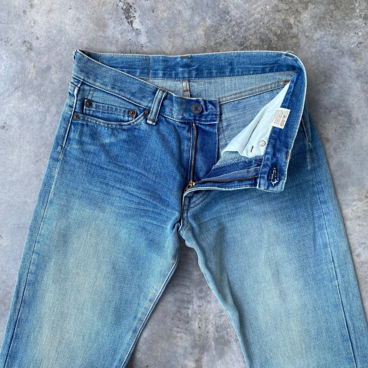 Blue Blue Japan VINTAGE RNA JAPAN SLANG SELVEDGED BLUEWASH W27X32 Size US 27 - 3 Thumbnail