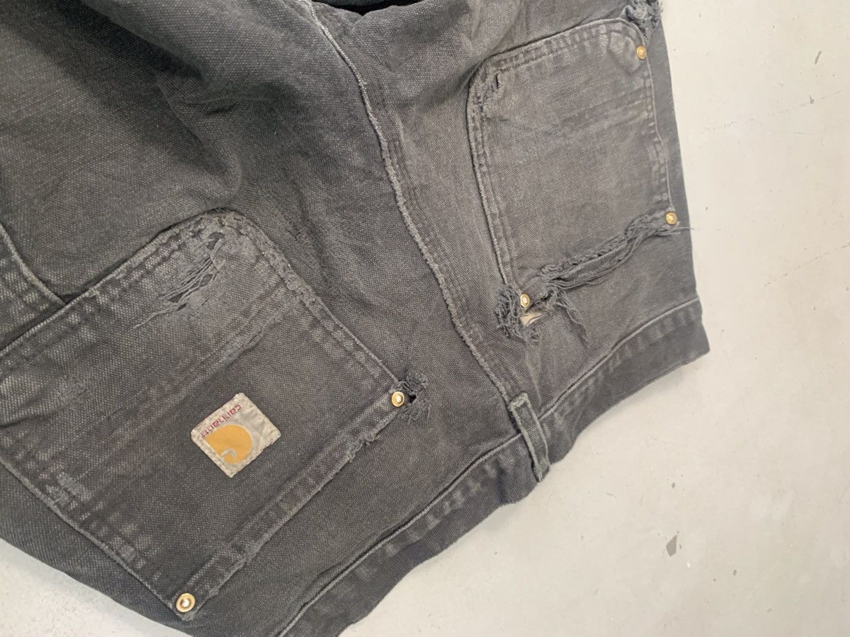 Carhartt Vintage faded Carhartt b01 BLK double knee denim Size US 30 / EU 46 - 7 Thumbnail