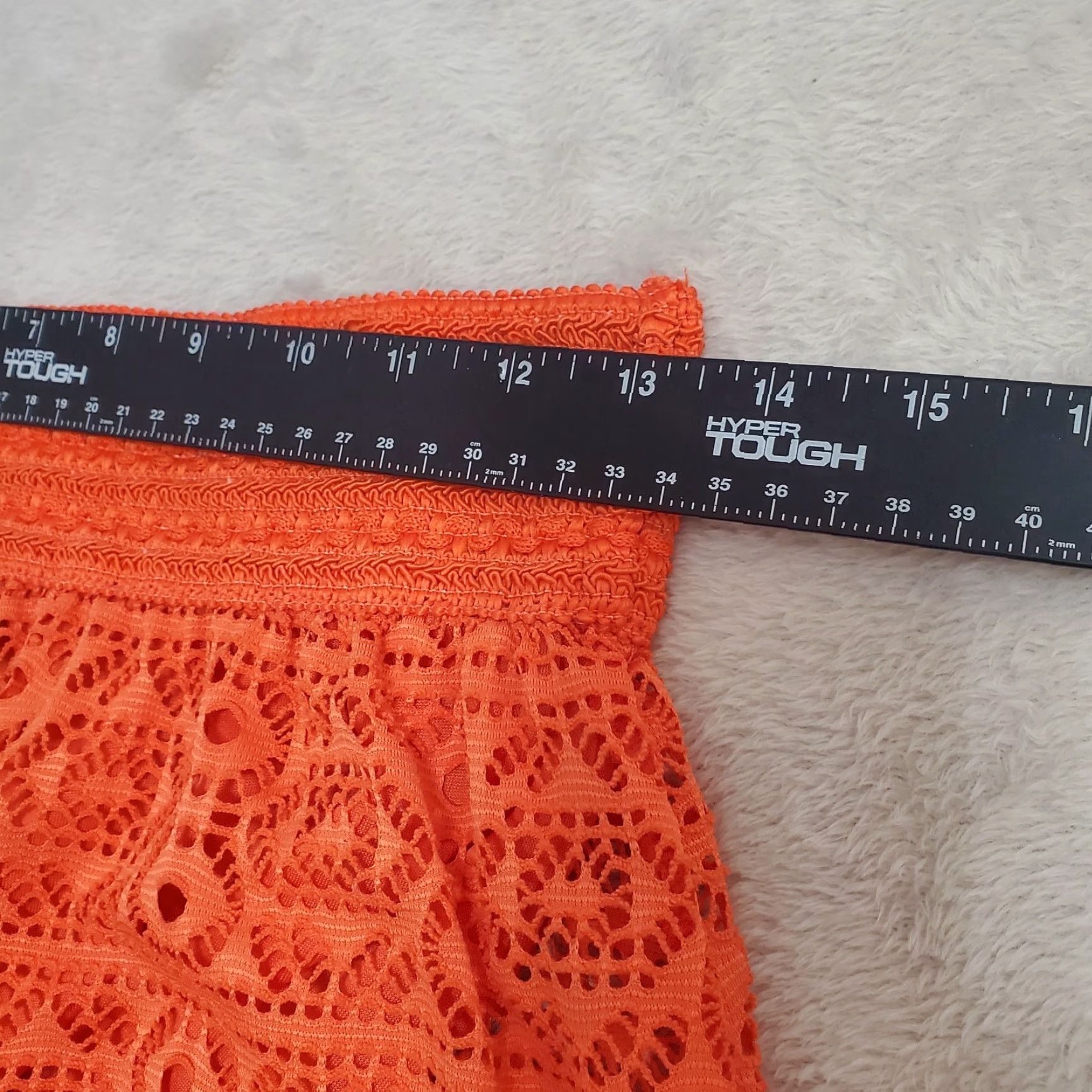 Vintage VINTAGE Me 2 Magic Maxi Skirt Women M Orange Eyelet Lace Overlay Elastic Waist Boho Size 32" / US 10 / IT 46 - 6 Thumbnail