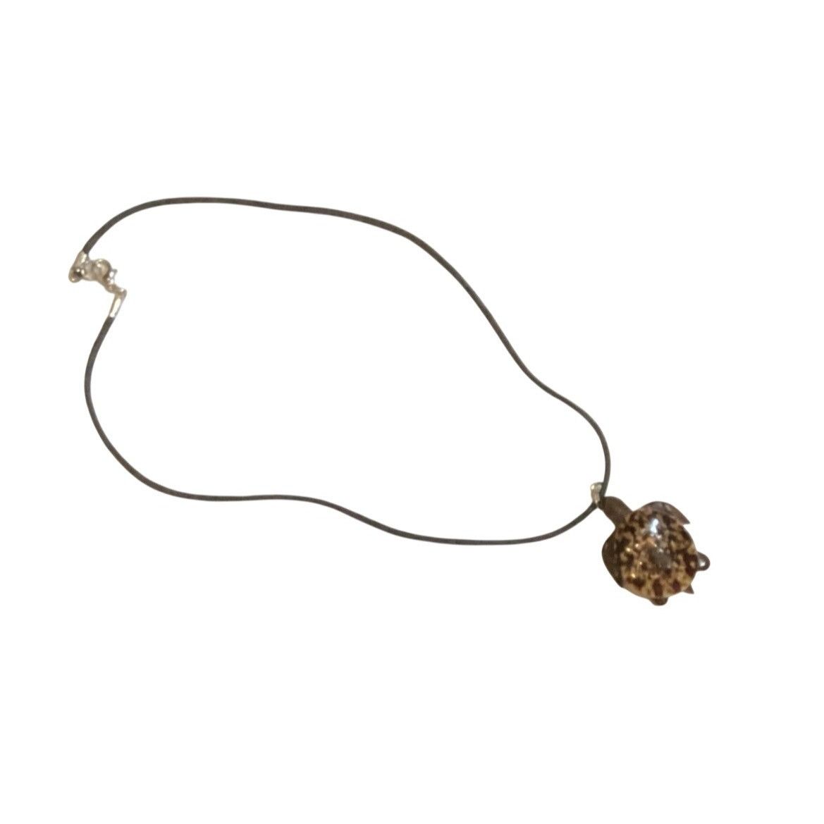 Other Turtle Pendant Necklace Shell Design On Black Cord Adj Lengt Size ONE SIZE - 1 Thumbnail
