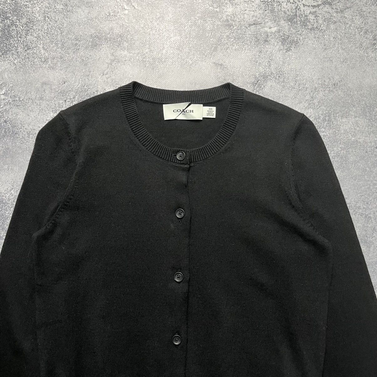 Coach Coach Black Cardigan Sweater Streetwear Luxury Designer Size XXS / US 00 / IT 34 - 2 Thumbnail