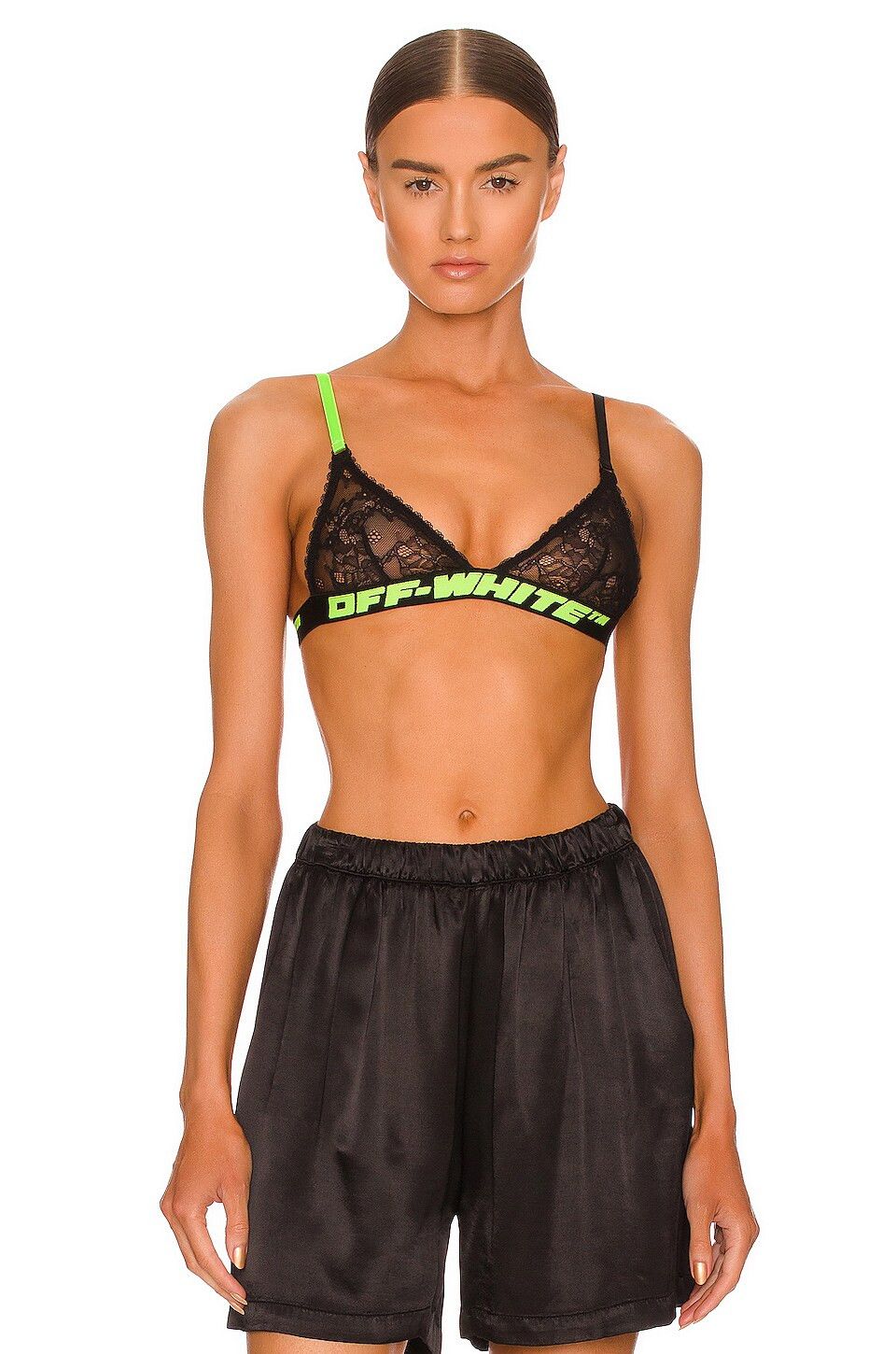 Off-White o1y1225 Size : S / Logo Bra in Black/Green Size ONE SIZE - 1 Thumbnail
