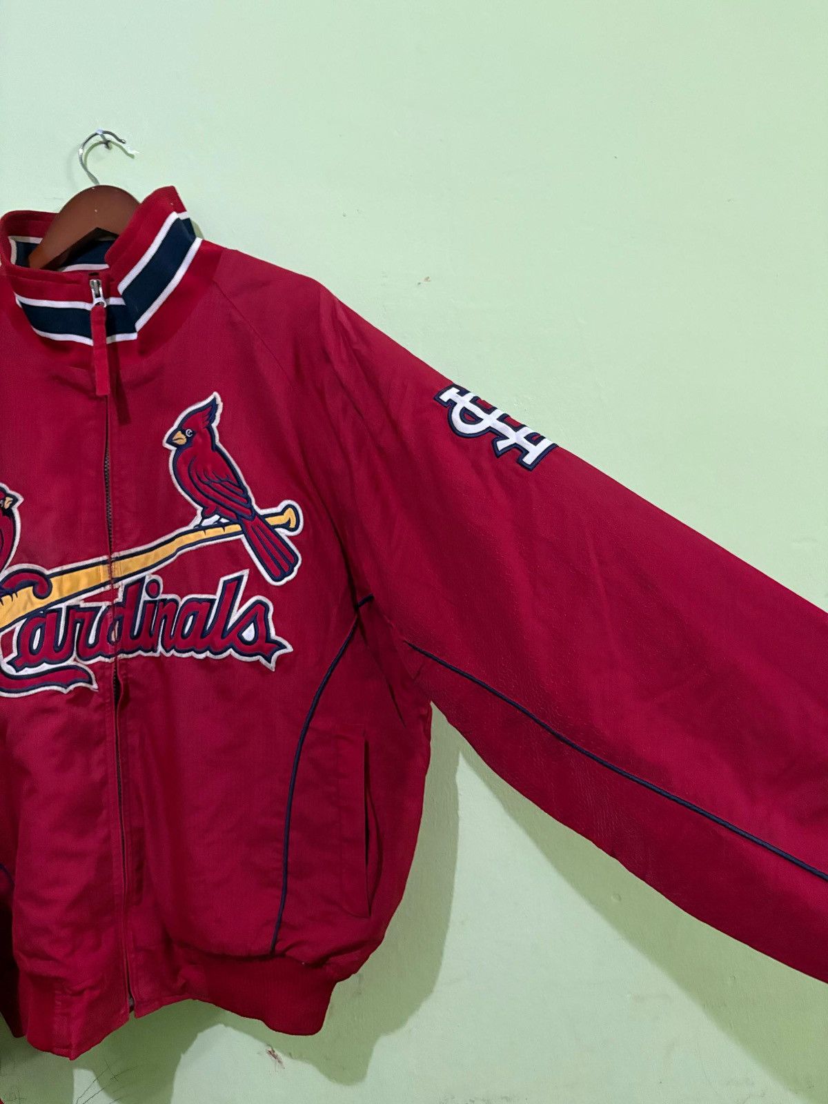 MLB × Majestic × Vintage VTG 90's St. Louis Cardinals Jacket Big Logo Design Size US M / EU 48-50 / 2 - 3 Thumbnail