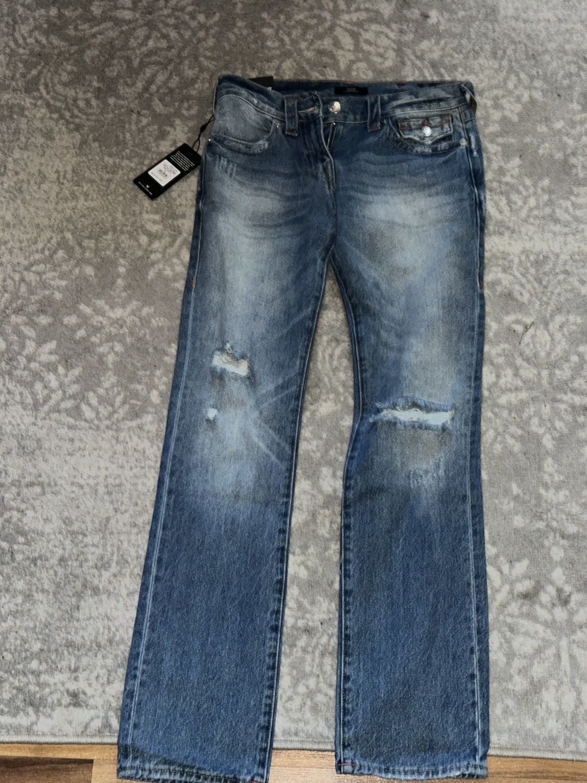 True Religion RICKY ROPE STITCH DISTRESSED JEAN Size US 29 - 1 Thumbnail