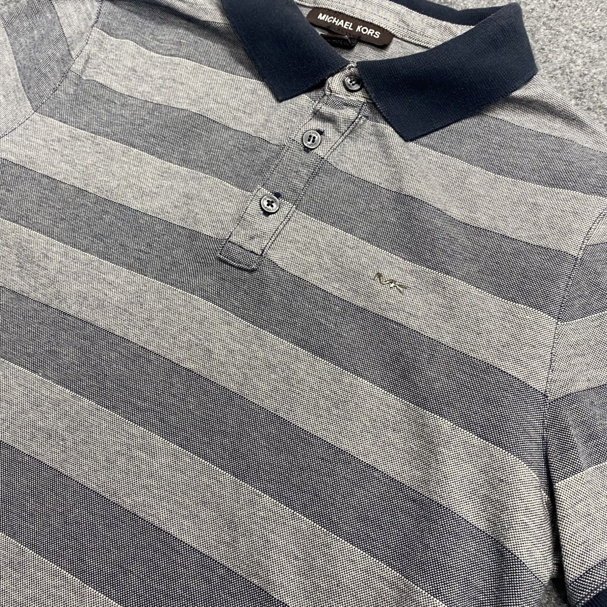 Michael Kors Michael Kors Gray Stripe Polo Shirt Mens Size Small Size US S / EU 44-46 / 1 - 5 Thumbnail