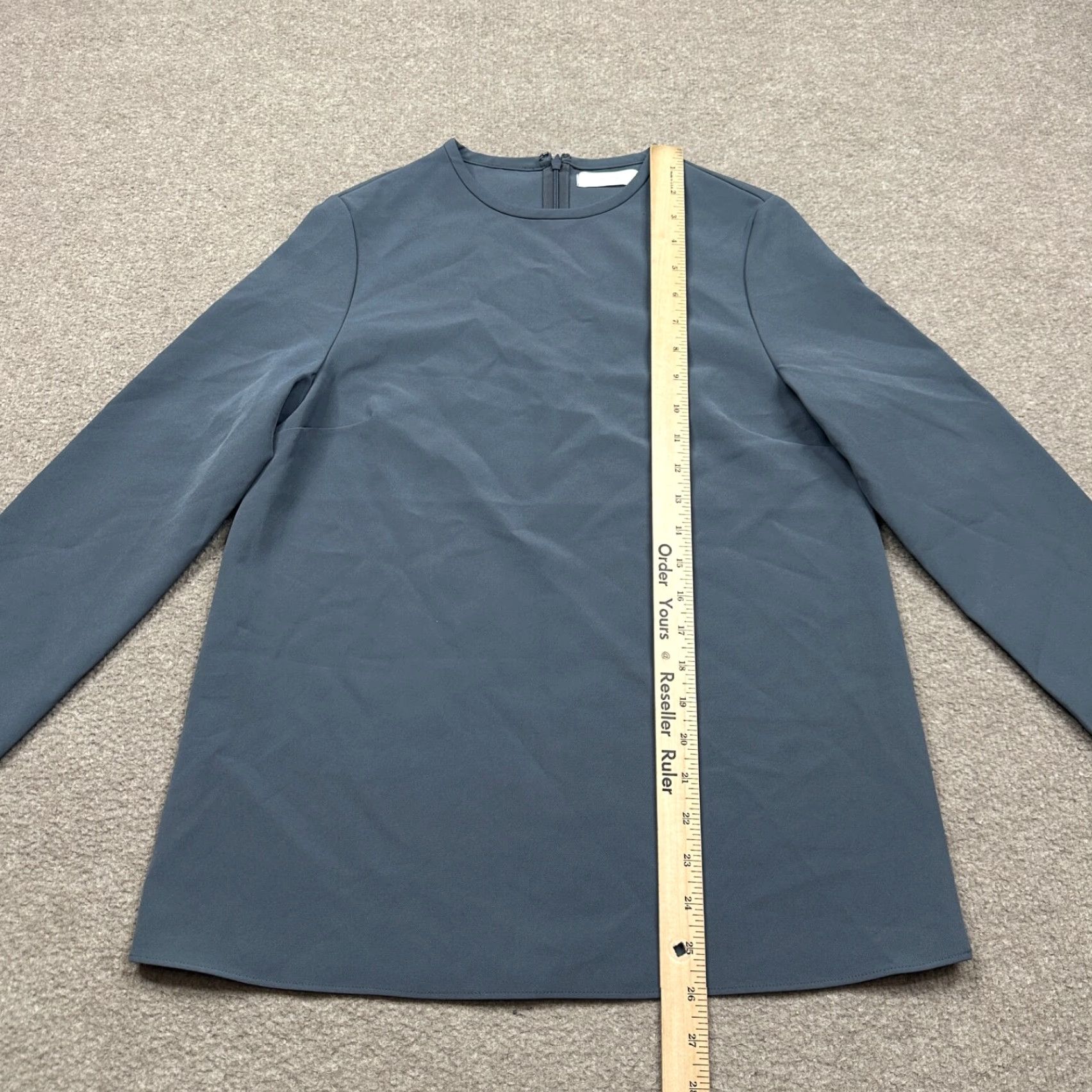 Oak + Fort Oak Fort Blouse Womens XS Gray Pullover Long Sleeve Casual Shirt XS Womens Gray Blouse 90s? Size XS / US 0-2 / IT 36-38 - 3 Thumbnail