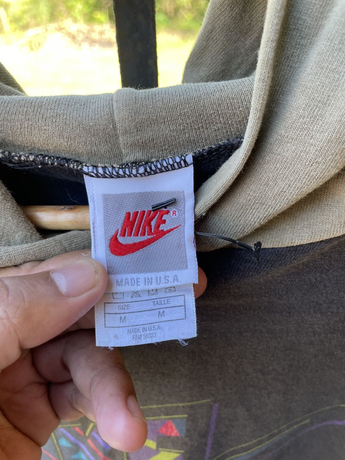 Nike × Vintage 🔥Vintage 90s Nike Air Big Logo Spellout Sweat Hoodie Wear Size US M / EU 48-50 / 2 - 10 Thumbnail