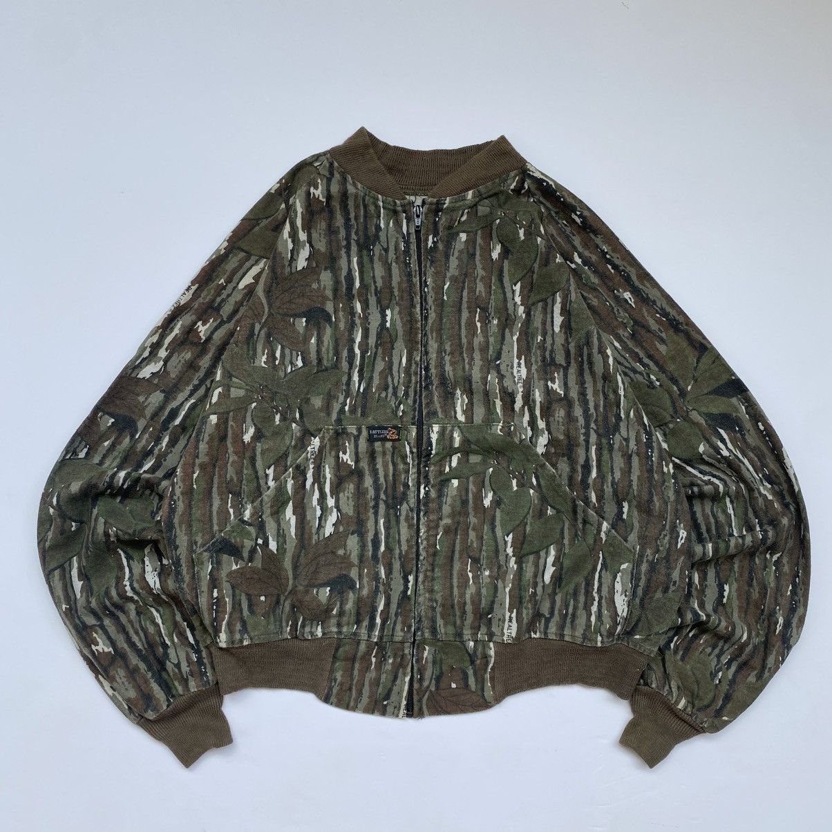 Vintage 1990s-Rattlers Brand Real Tree Camou Flage Bomber Jacket Size US M / EU 48-50 / 2 - 1 Thumbnail